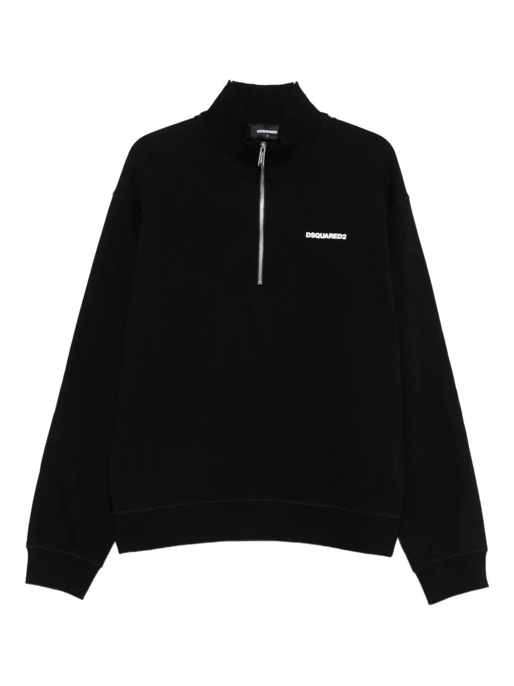 half-zip cotton sweatshirt - 1
