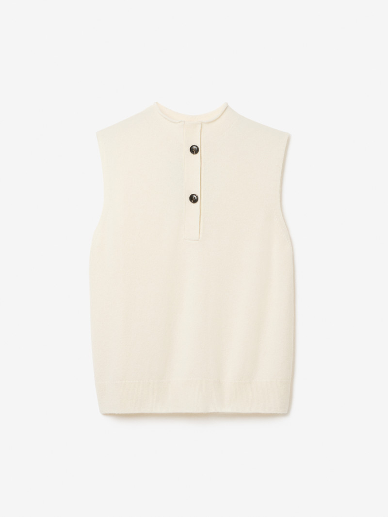 Sleeveless Knit top cashmere blend 1