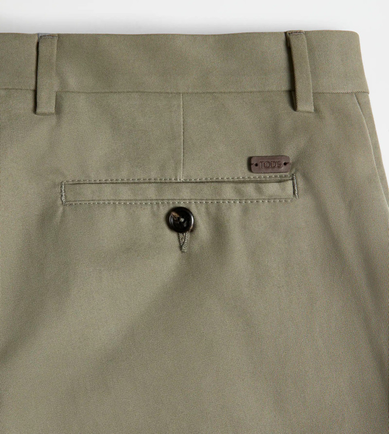 TROUSERS IN GABARDINE - GREEN 6