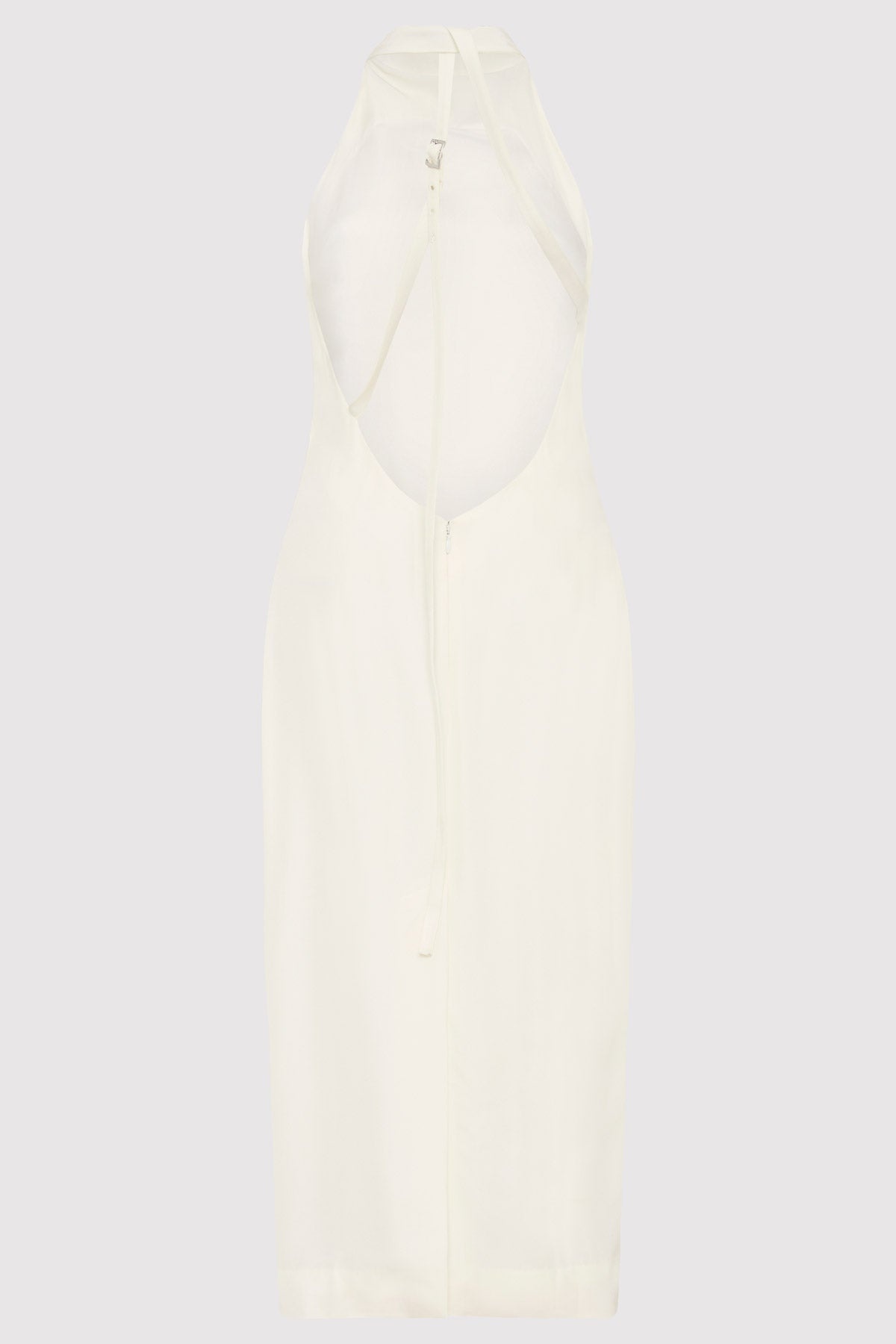 Asymm Belt Back Dress - Off White - 2