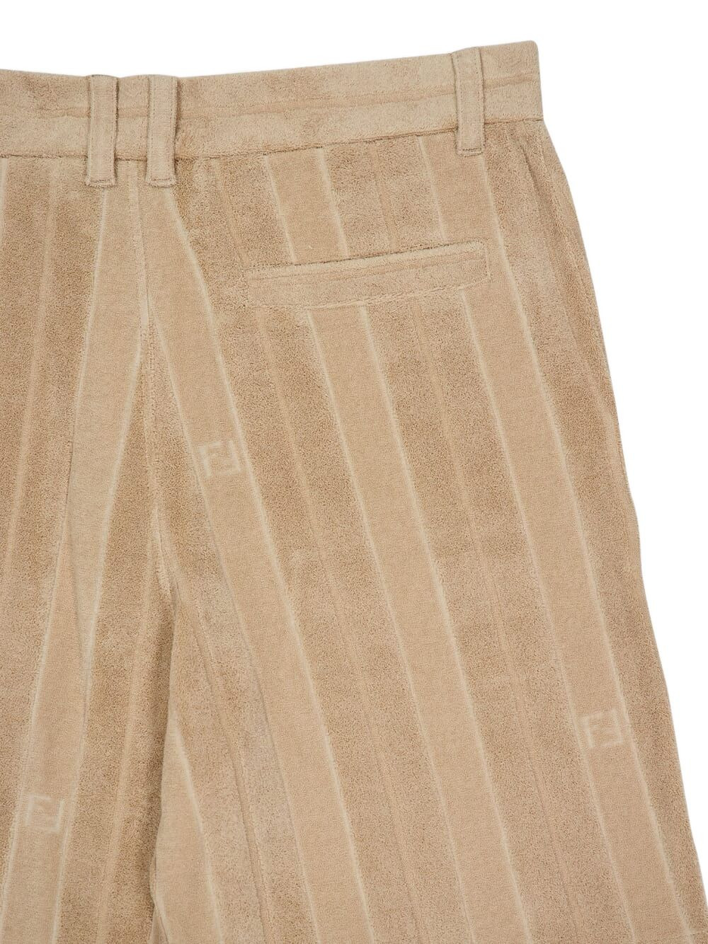 Terry FF-jacquard stripe shorts - 3