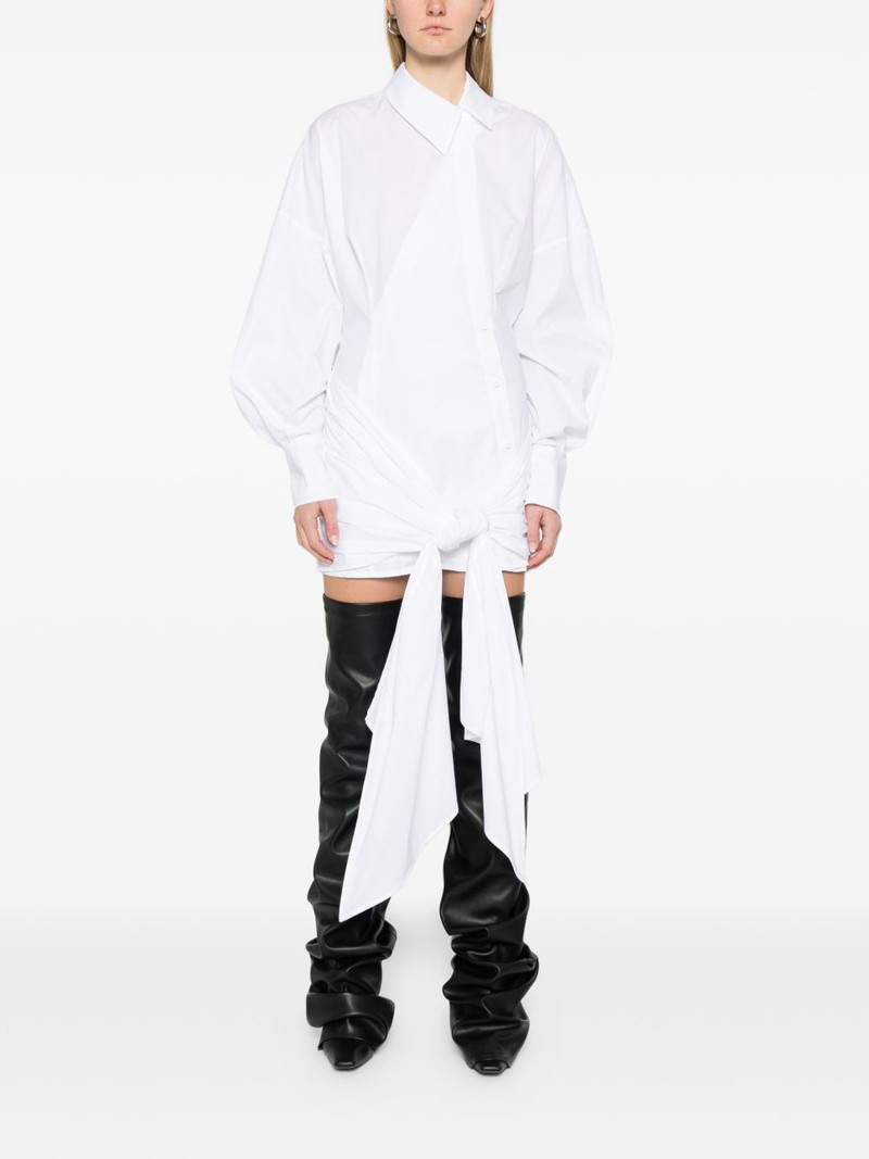 THE ATTICO long-sleeve knot mini dress outlook