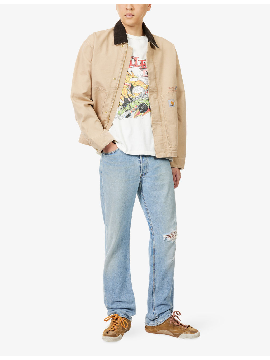 Printed Crewneck Cotton-Jersey T-Shirt - 2