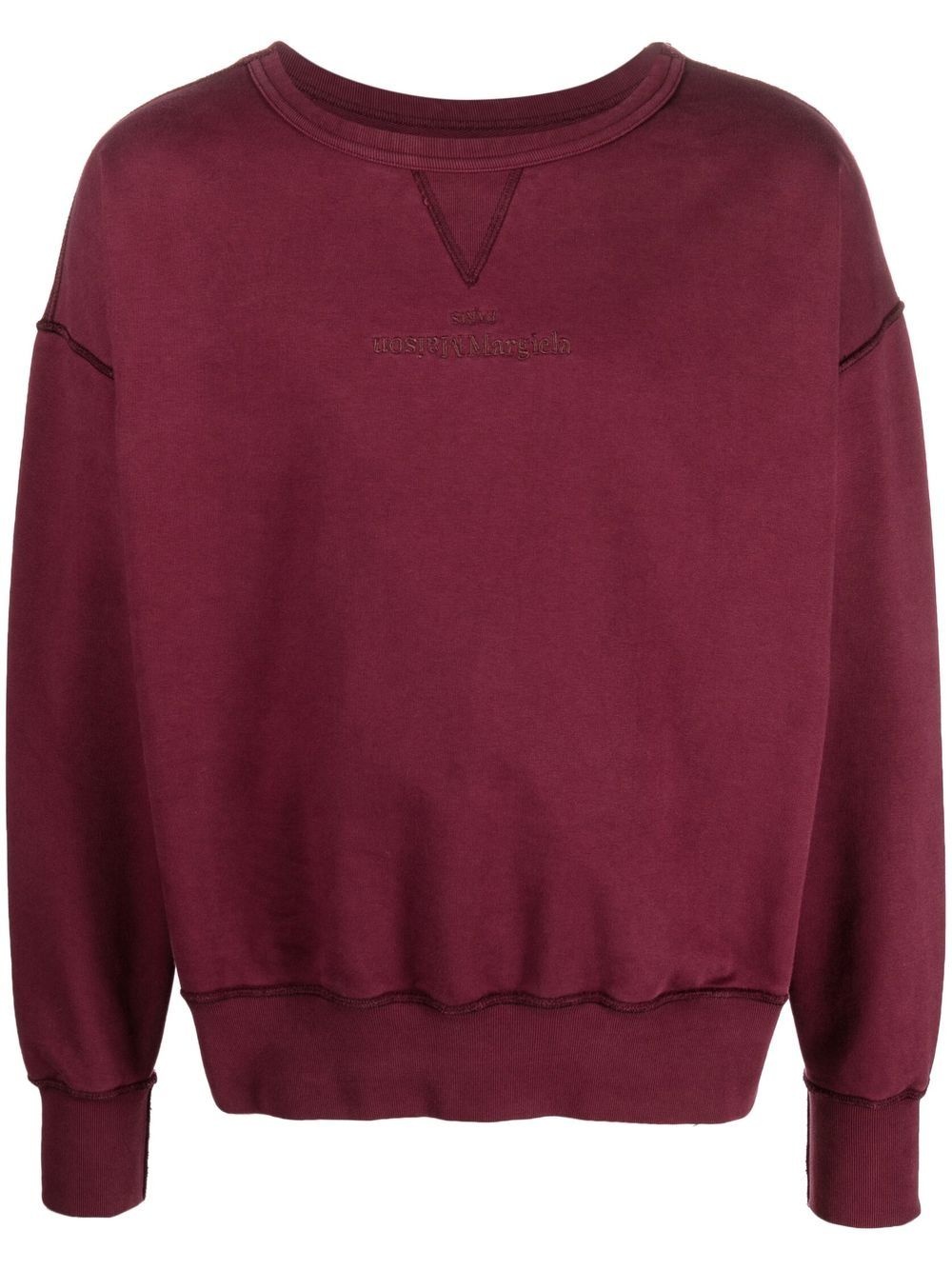 embroidered-logo detail sweatshirt - 1