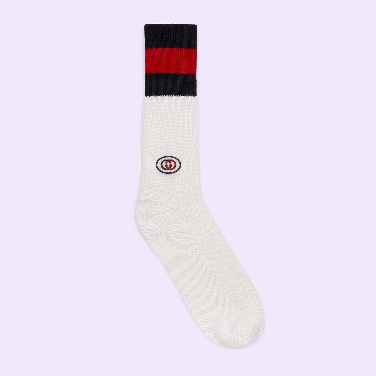 Wool socks with Interlocking G patch - 1