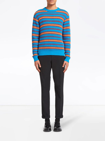 Prada wool-blend knitted jumper outlook