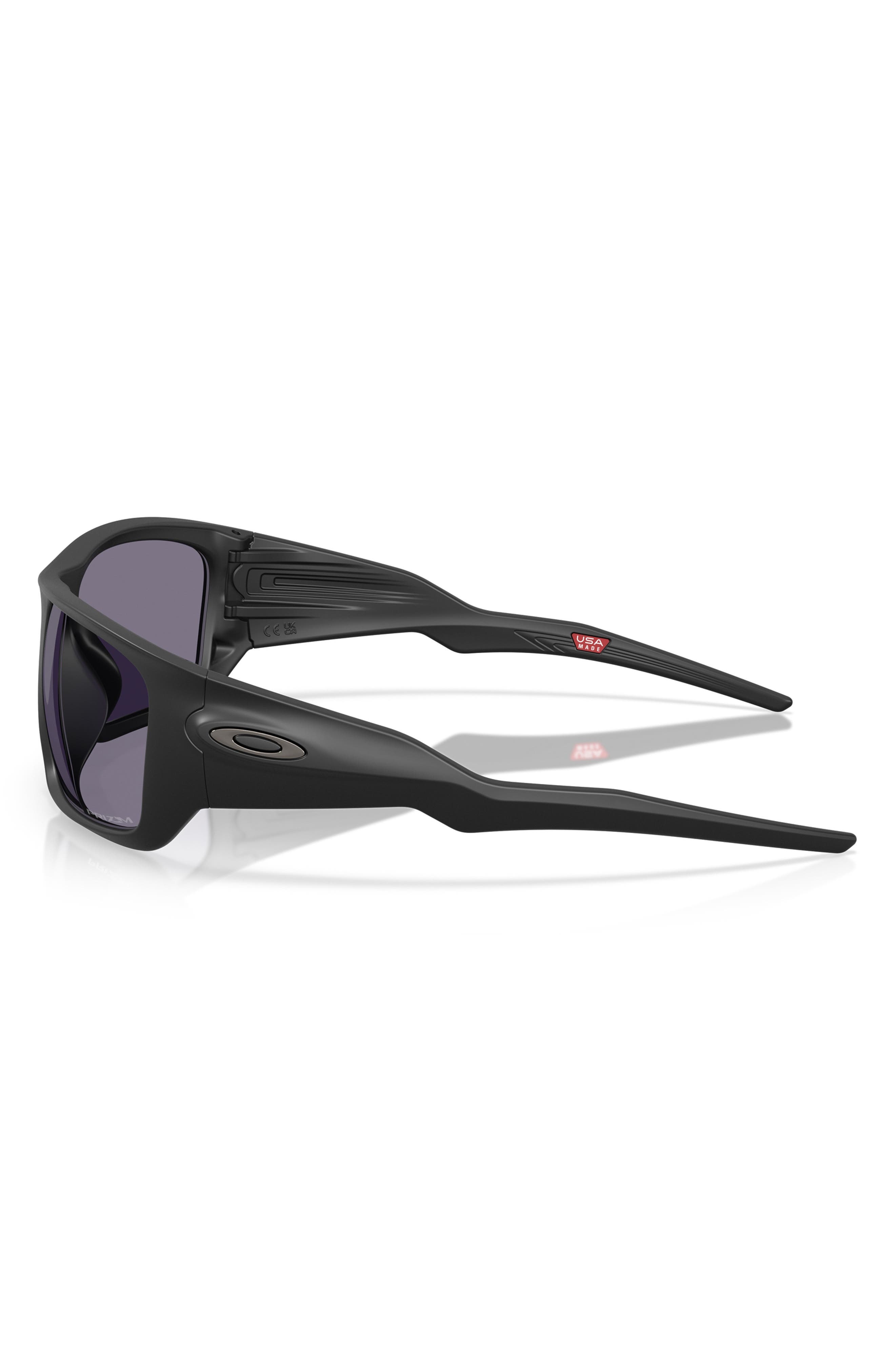 Oakley 60mm Prizm™ Rectangular Sunglasses in Matte Black /Prizm Grey at Nordstrom - 4