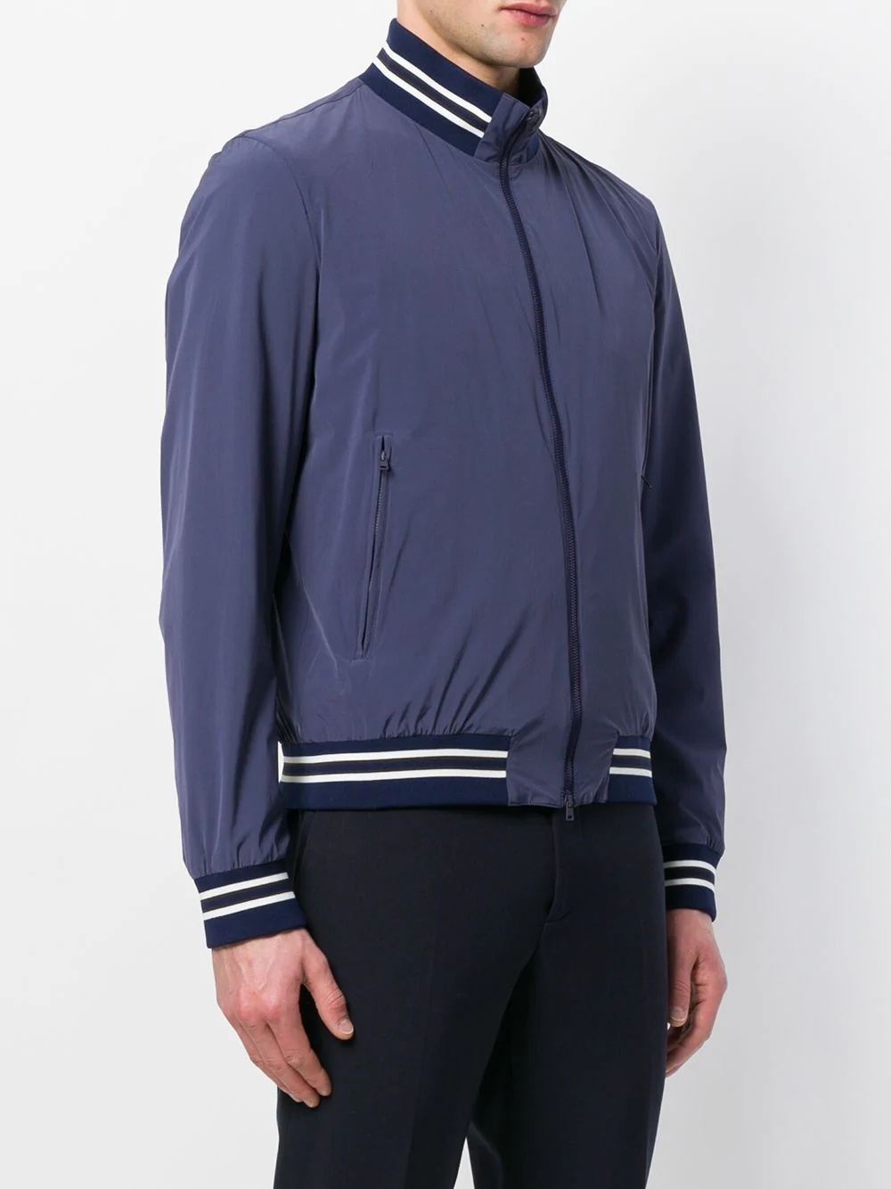 zip fastened bomber jacket  - 3