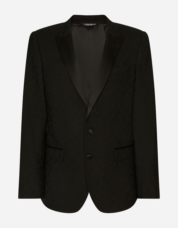 Wool jacquard Martini-fit tuxedo suit - 1