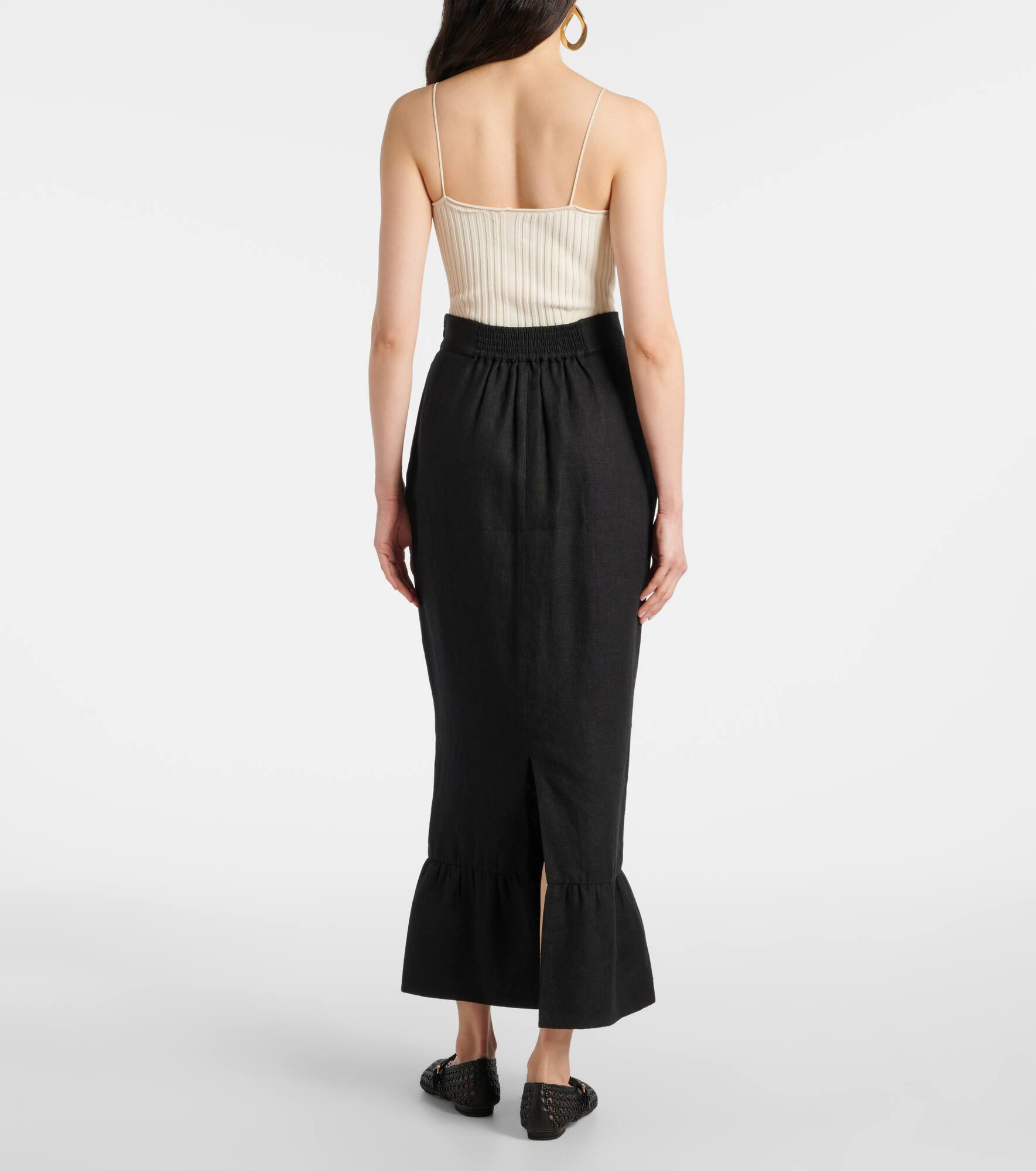 Matilda tiered linen pencil skirt - 3