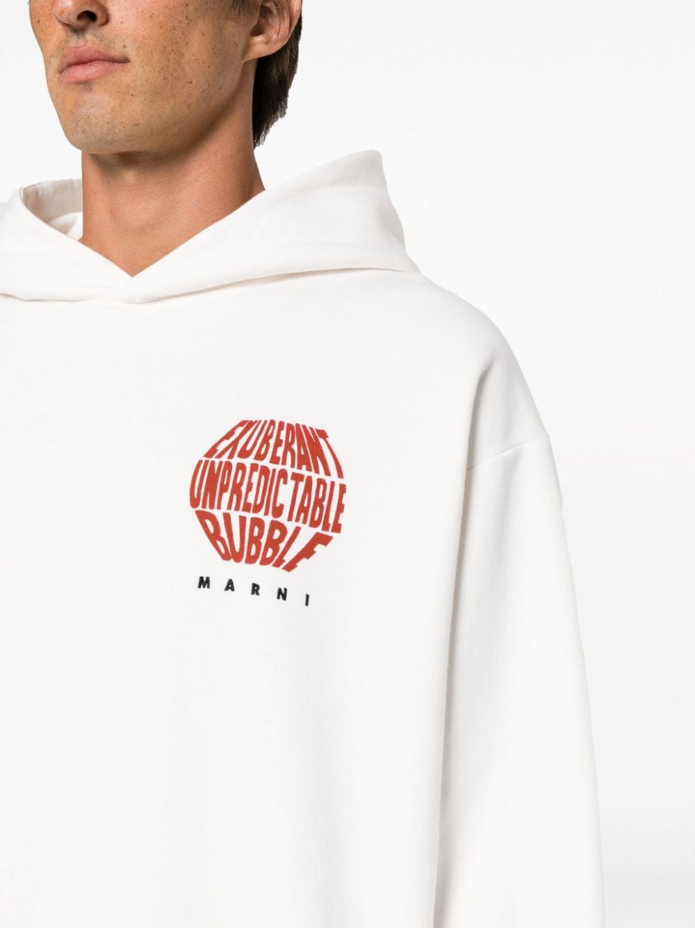 graphic-print cotton hoodie - 5