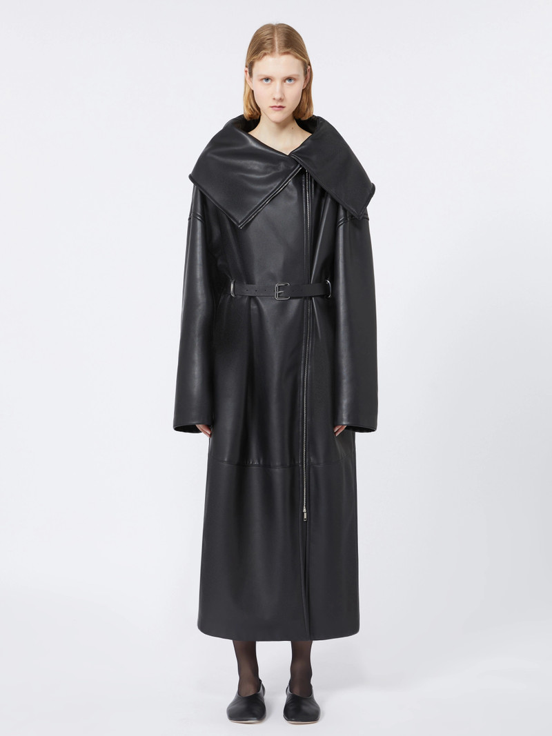ABANO1234 Long leather coat - RUNWAY - BLACK 3
