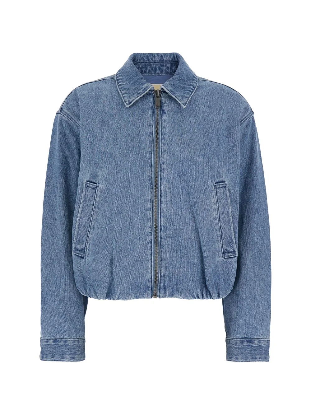 zip-up denim jacket - 1
