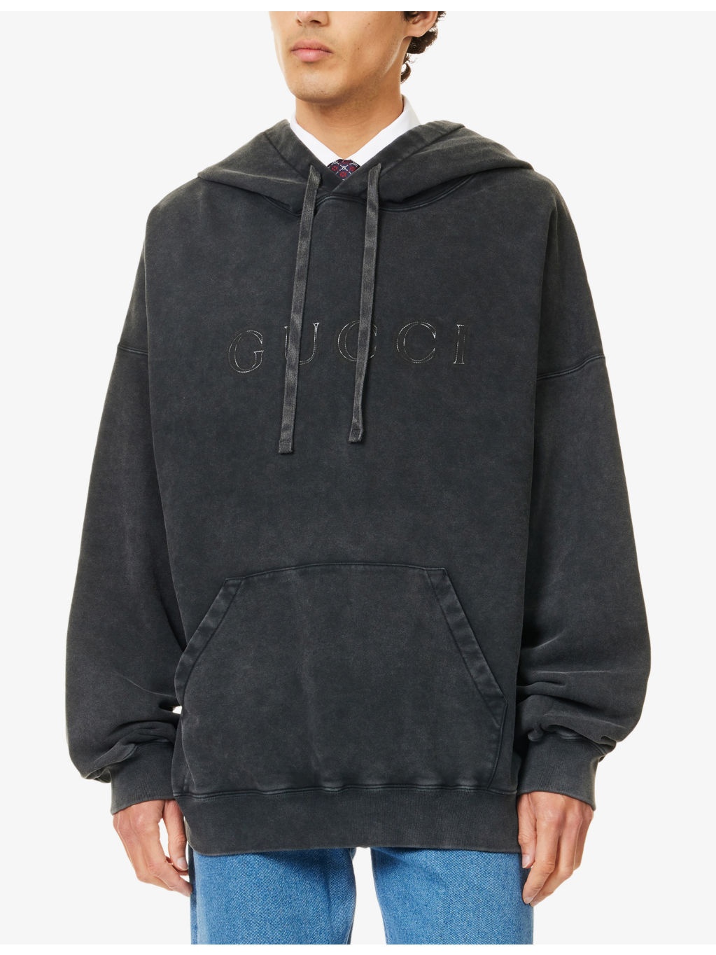Logo-Embroidered Cotton Hoody - 3