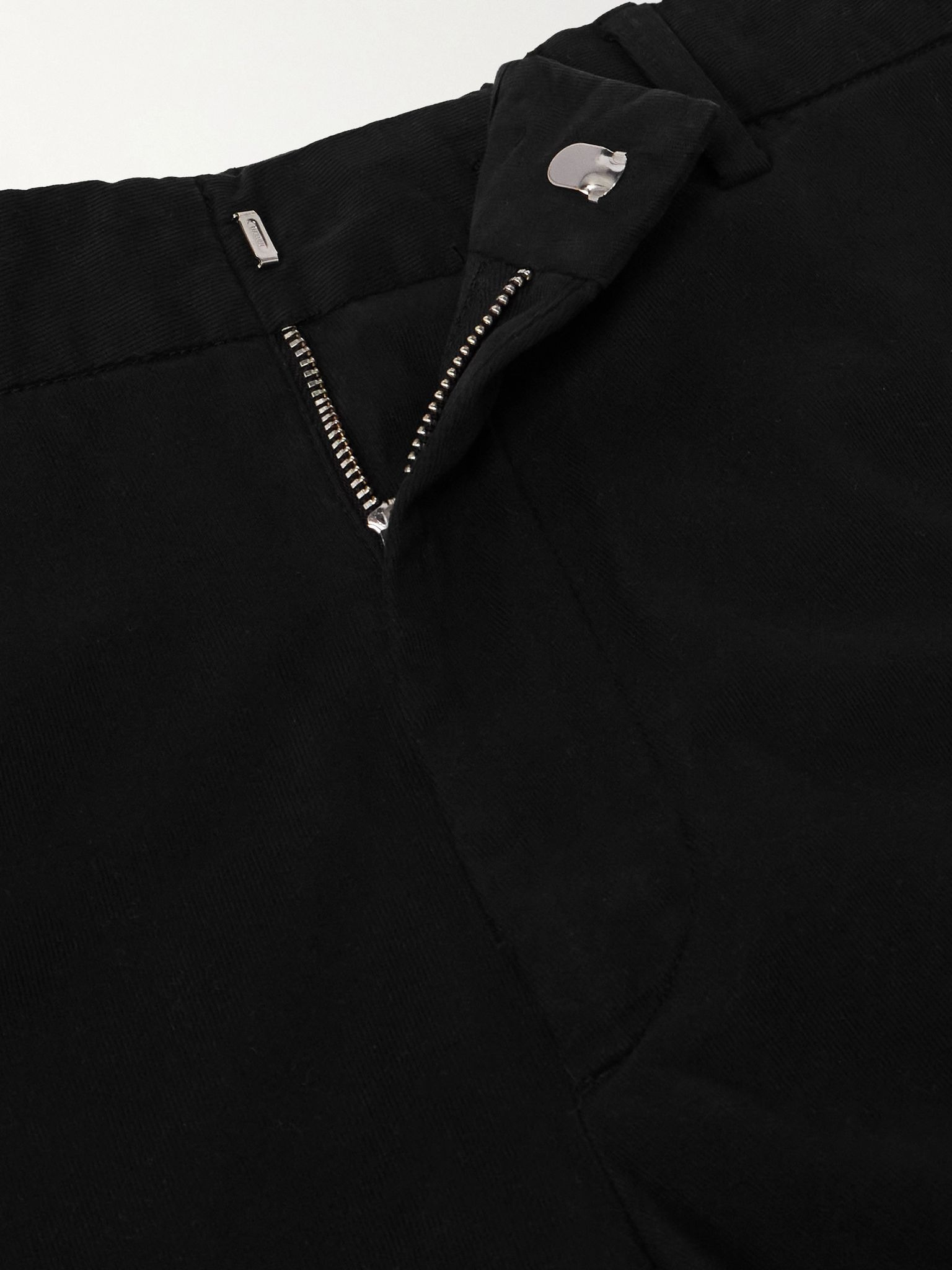 Easy Straight-Leg Garment-Dyed Cotton-Blend Chinos Black - 6
