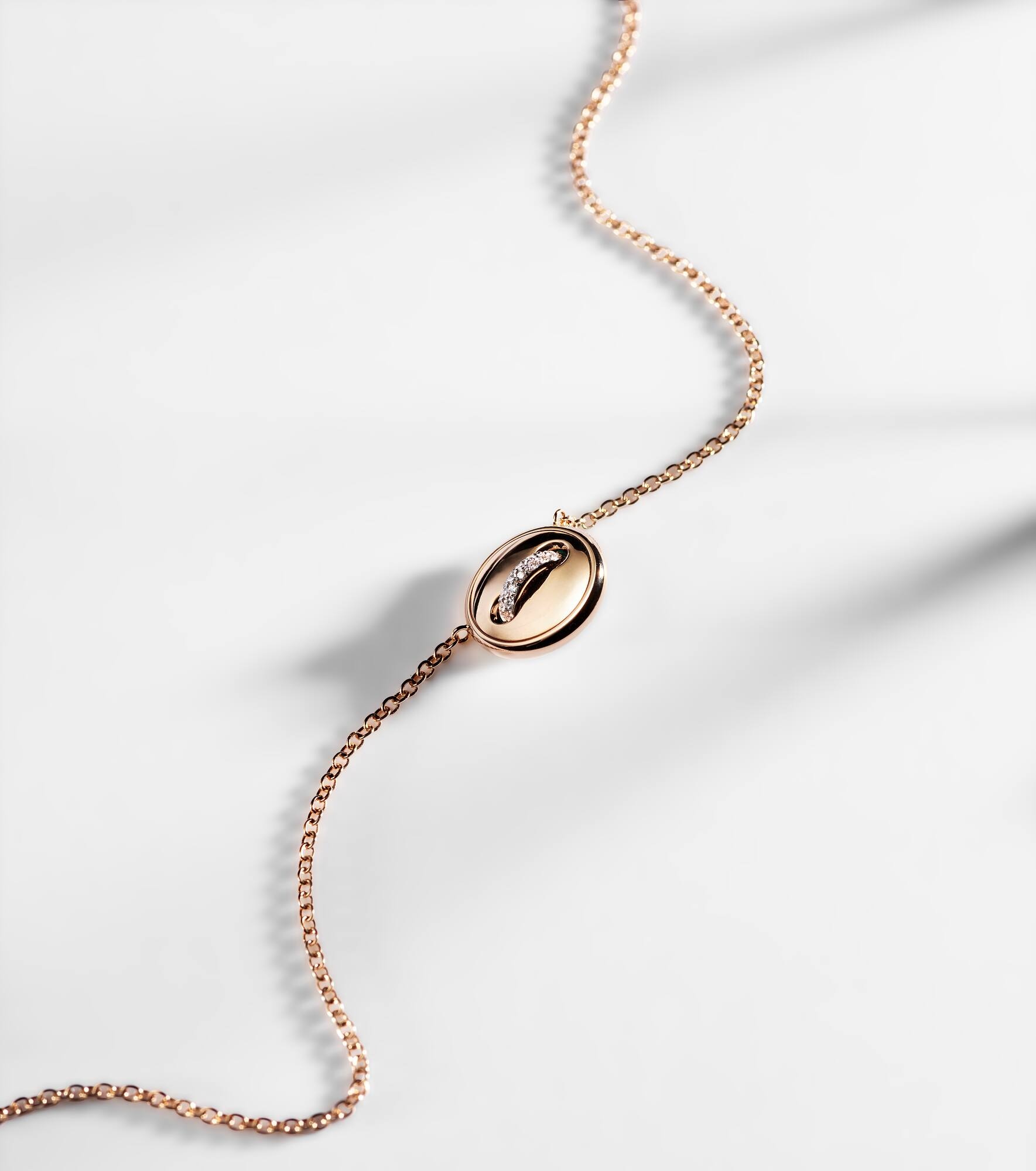 Pom Pom Dot 18kt rose gold pendant necklace with turquoise and diamonds - 5