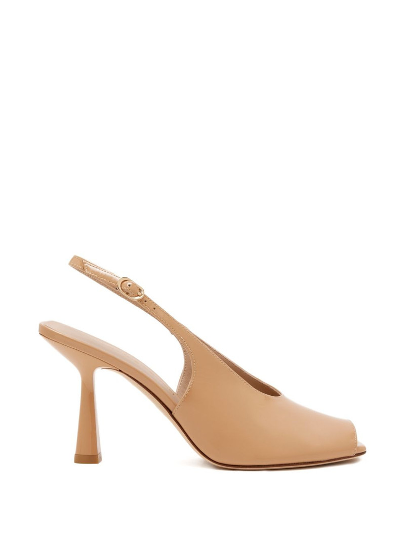 slingback peep-toe heeled pumps 1