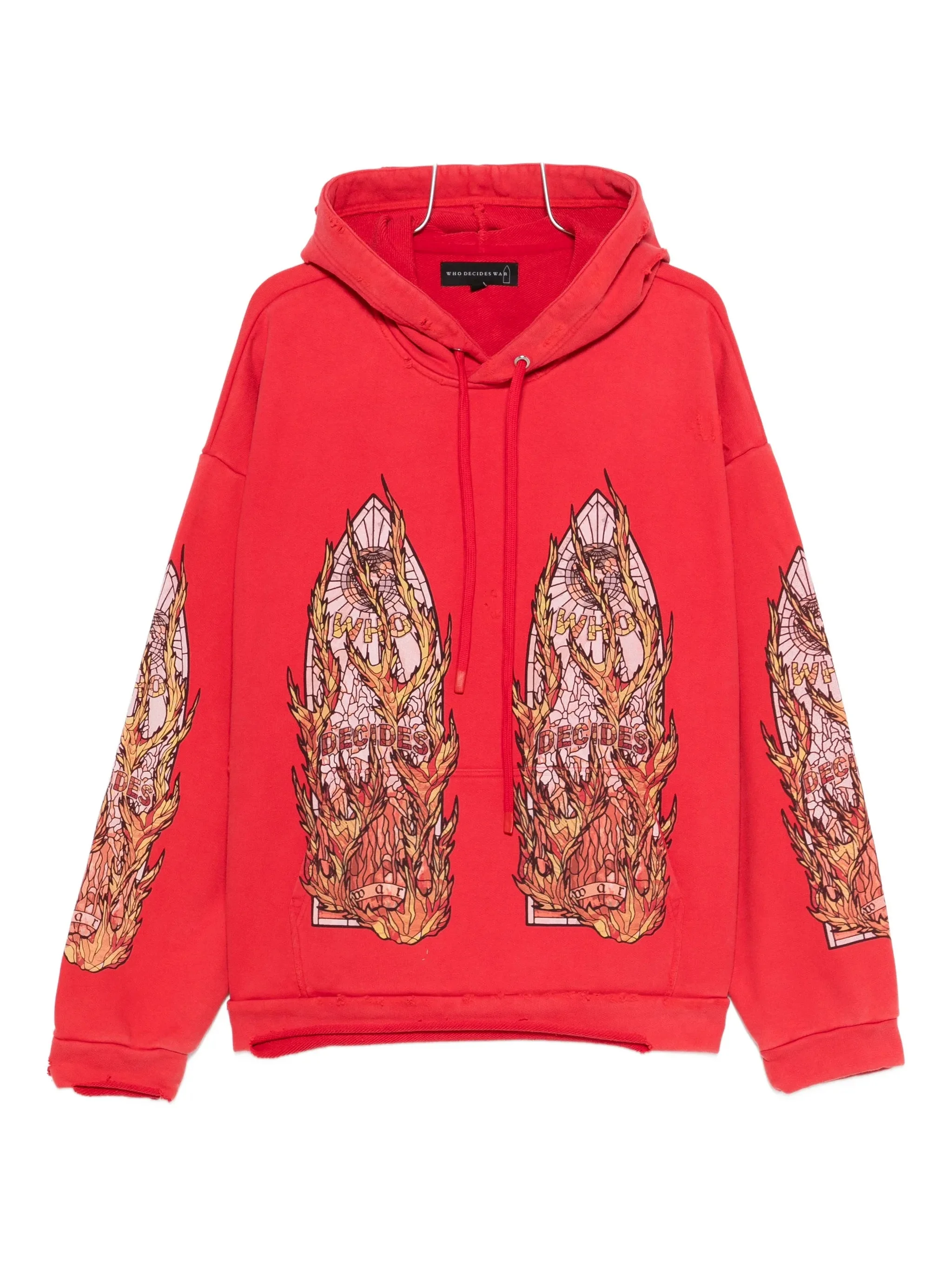 Who Decides War Drawstring-fastening Hoodie - 1