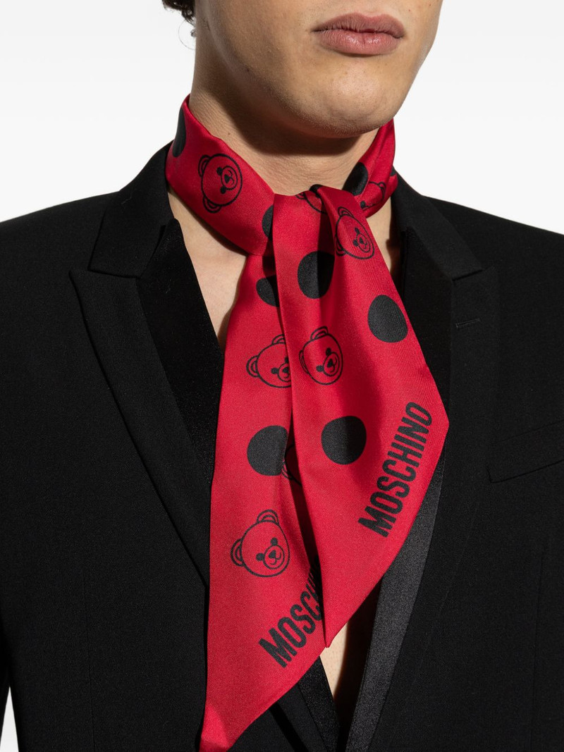 polka-dot teddy silk scarf 4