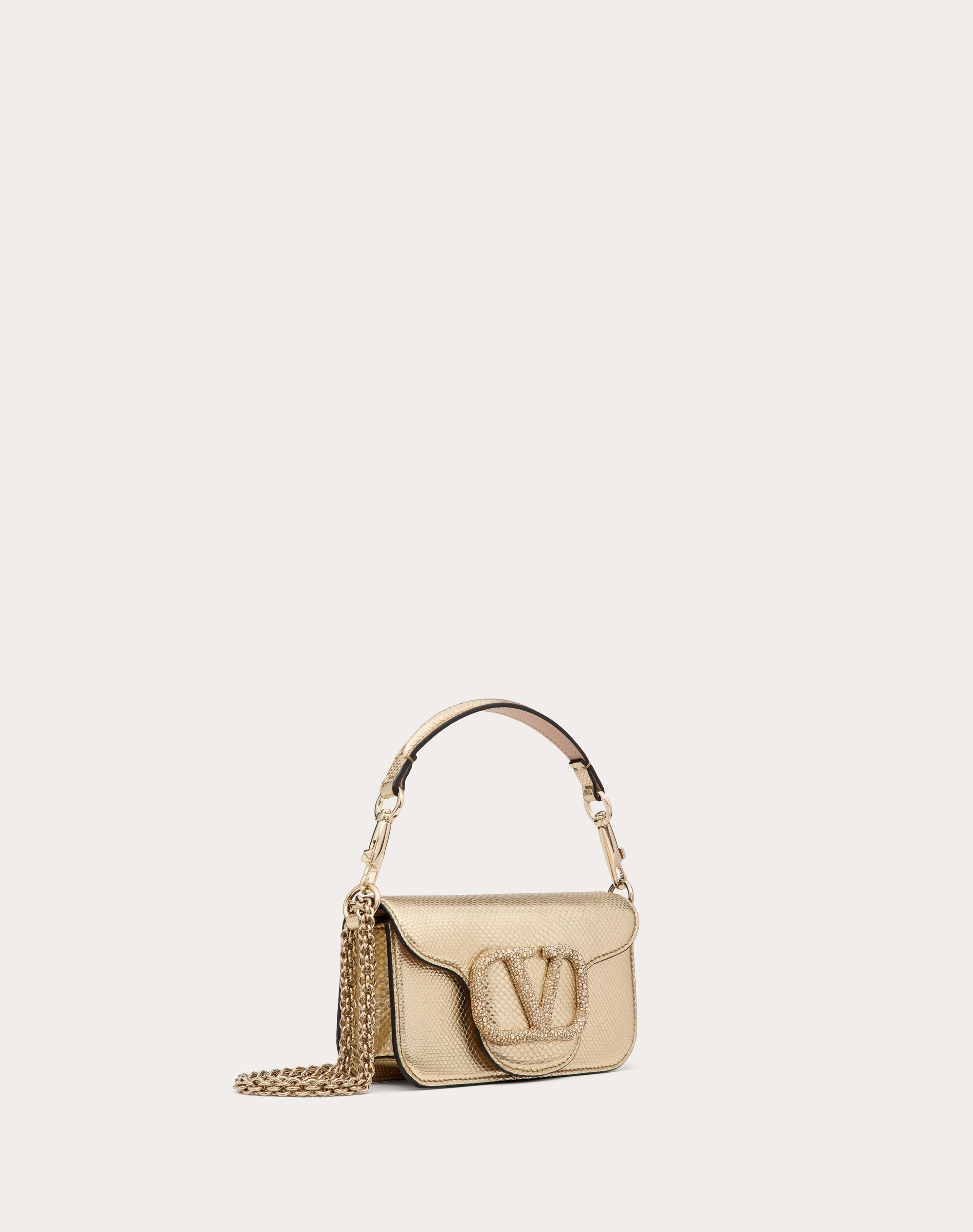 VALENTINO GARAVANI VALENTINO GARAVANI LOCÒ SMALL SHOULDER BAG IN METALLIC KARUNG - 3