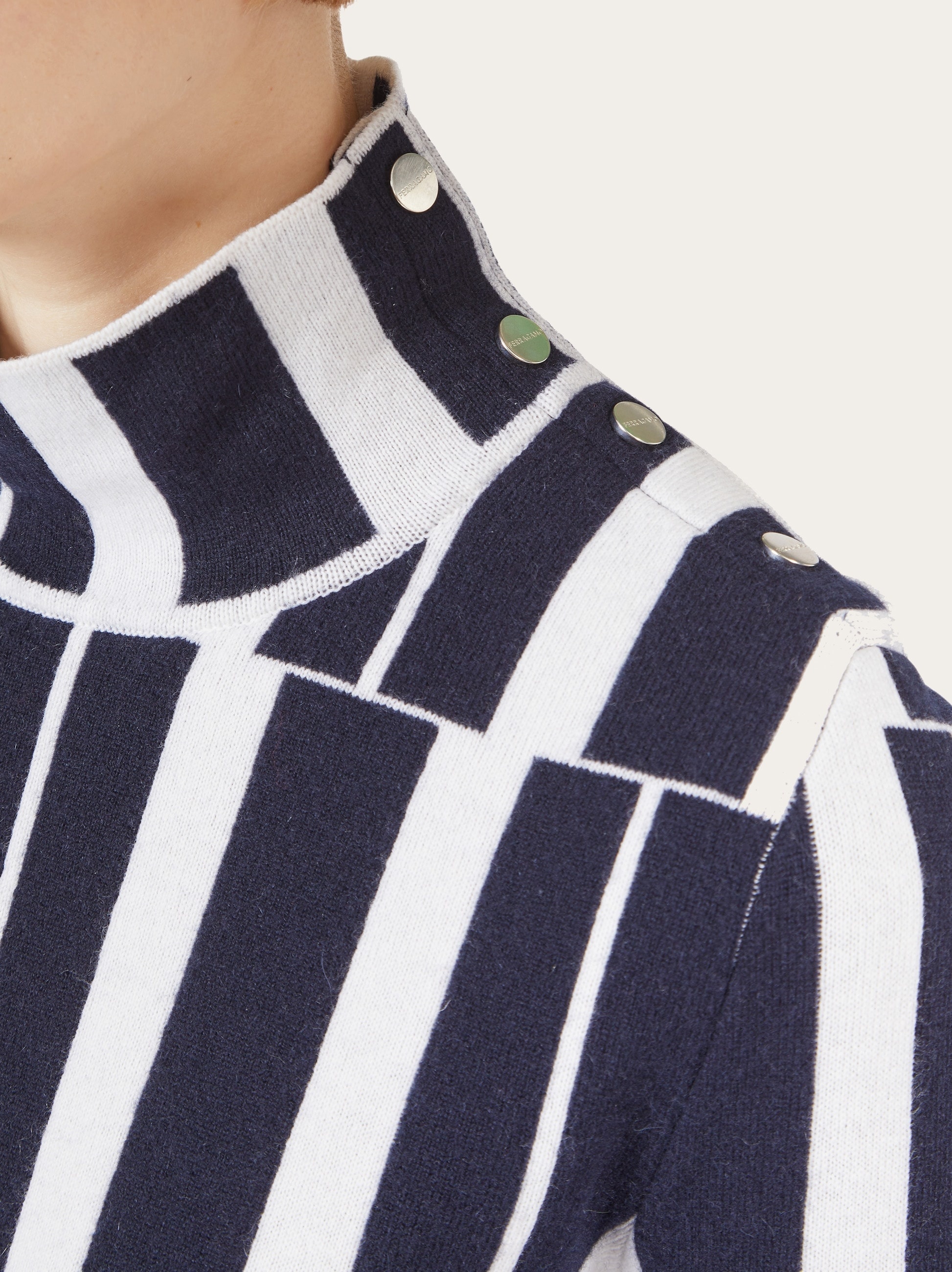 High neck jacquard sweater - 4