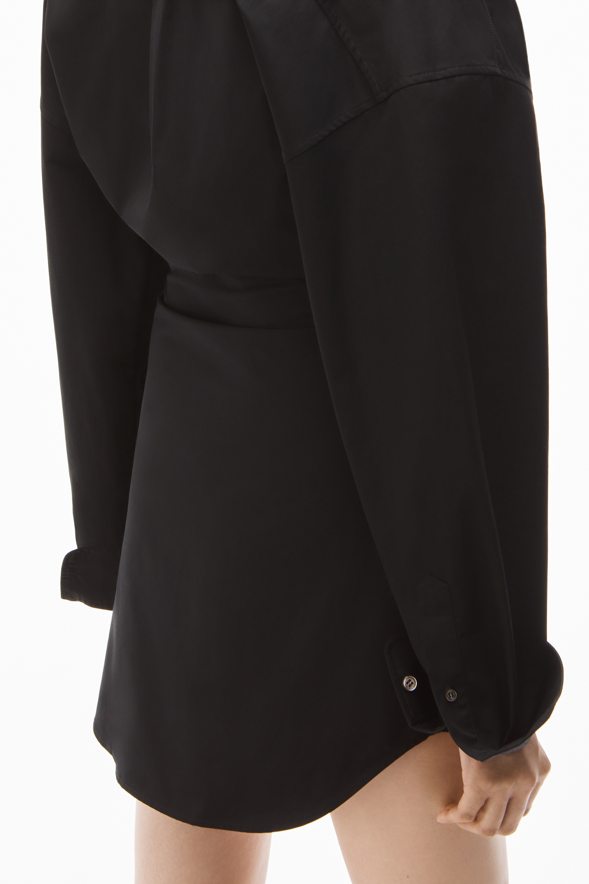 CRYSTAL TIE TWIST DRESS IN COTTON POPLIN - 5