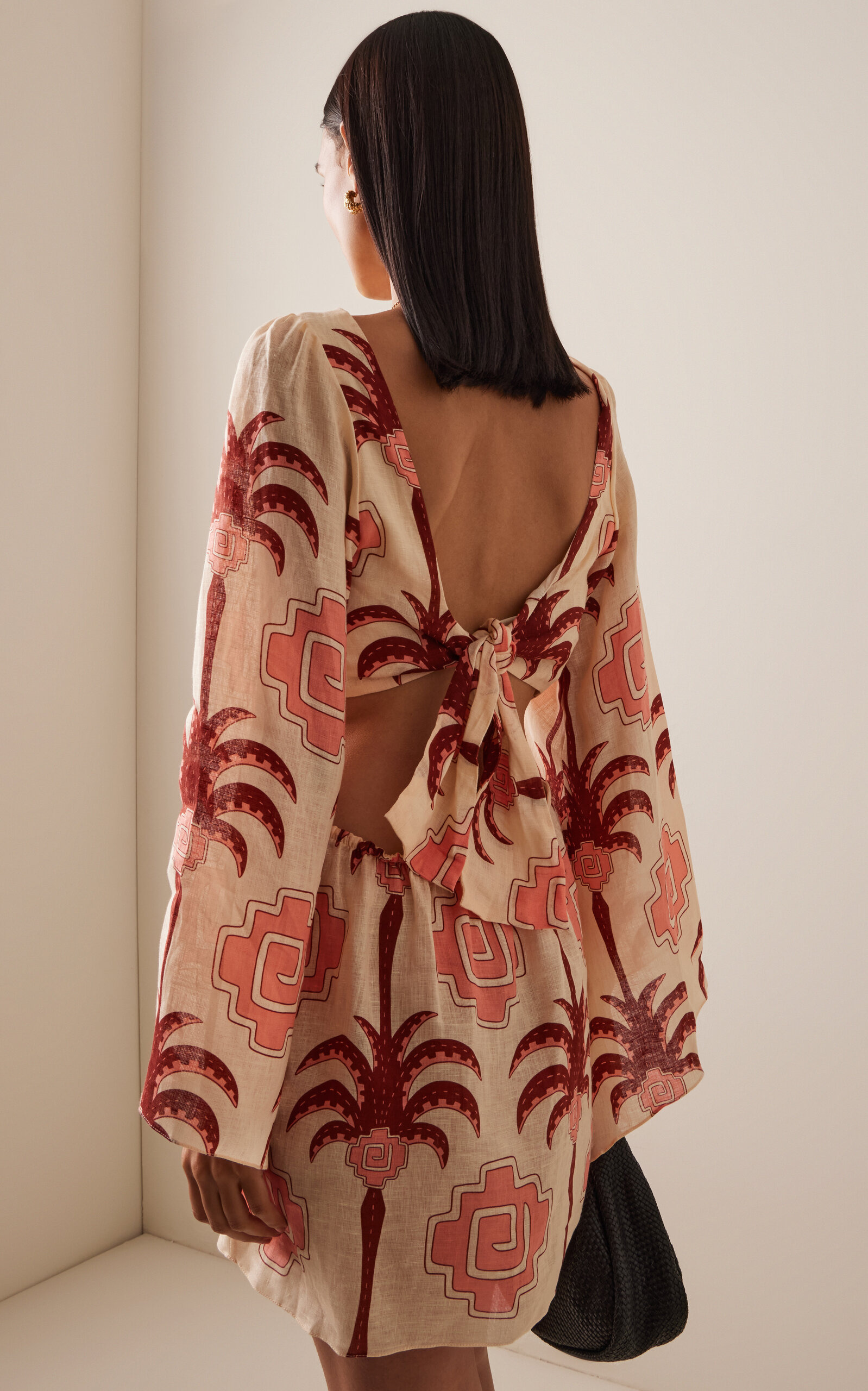 Wave After Wave Cutout Linen Mini Dress multi - 4