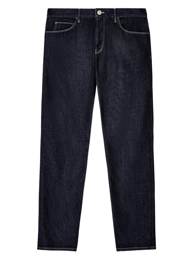 Men's Five-Pocket Slim Straight-Leg Jeans - Black Denim 1