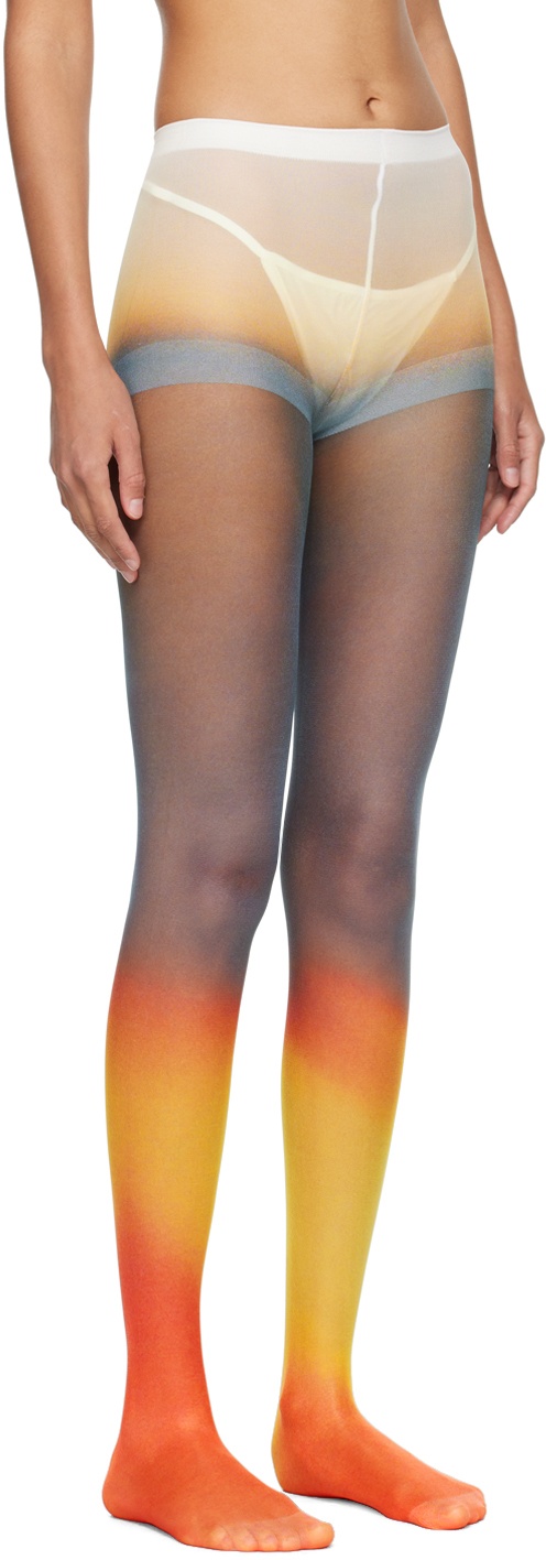 Orange & Navy Light Leak Tights 2