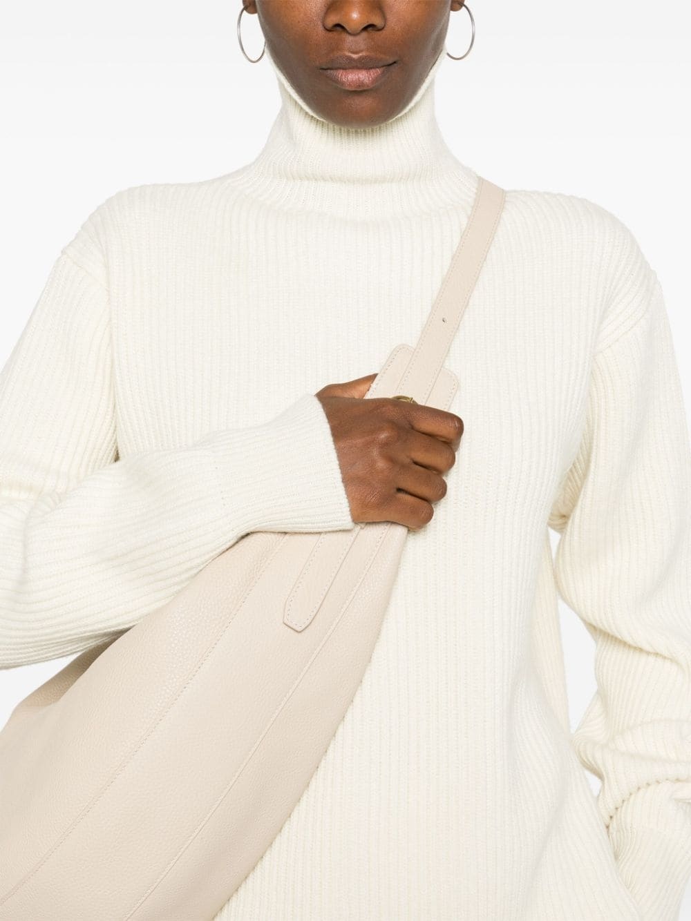 ribbed high-neck jumper - 5