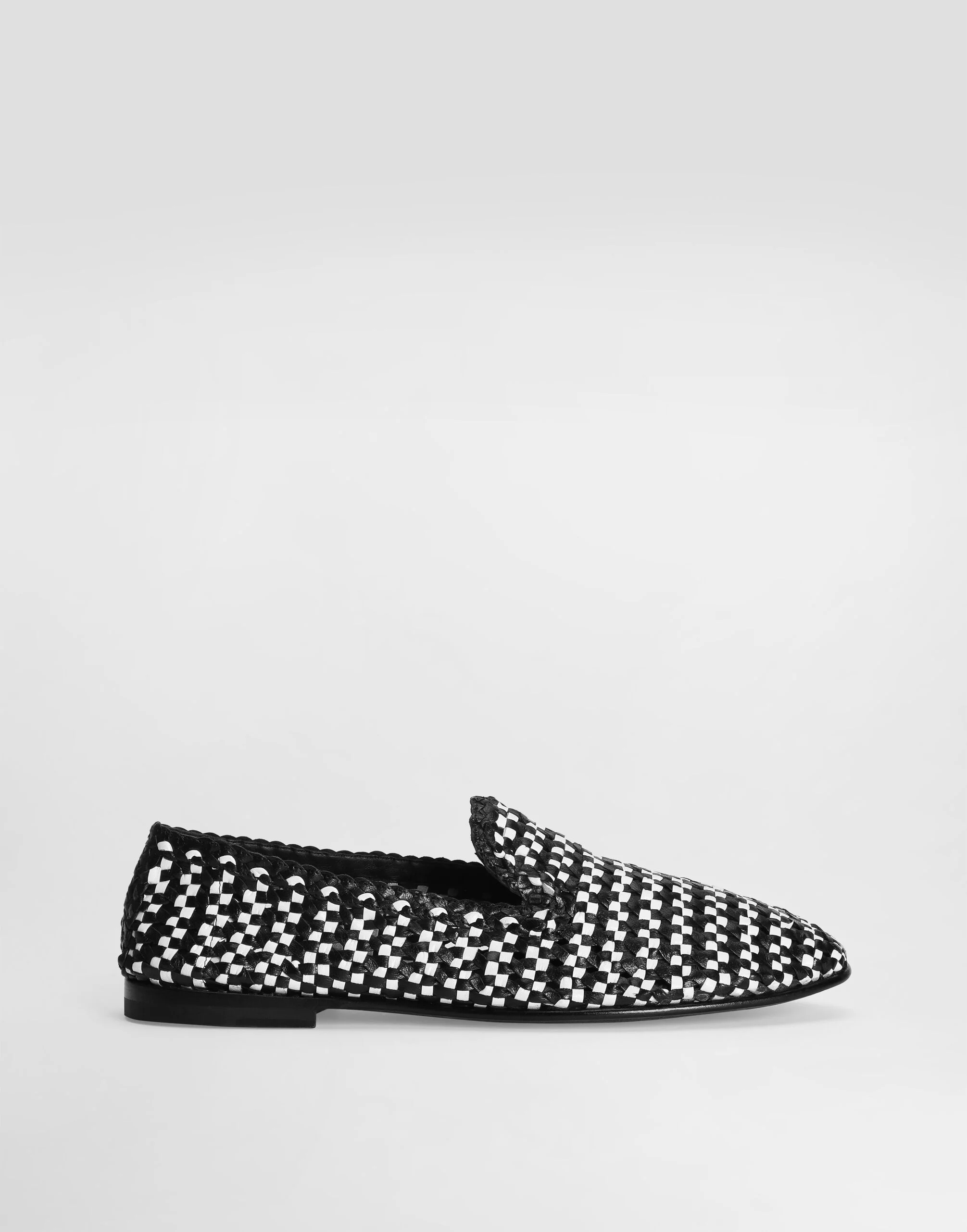 Woven leather slippers - 1