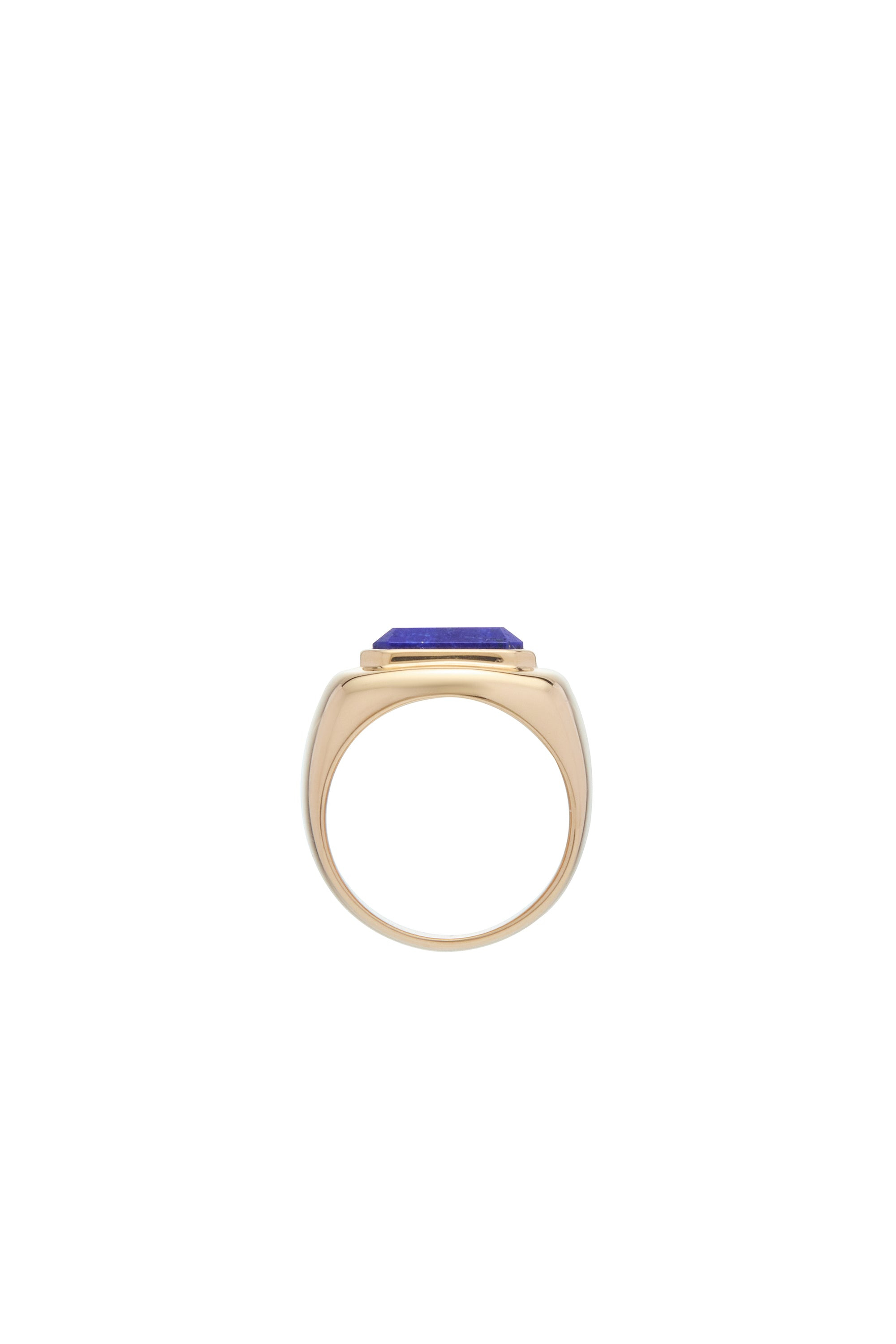 Large Ring in 18k Gold & Lapis Stone - 5