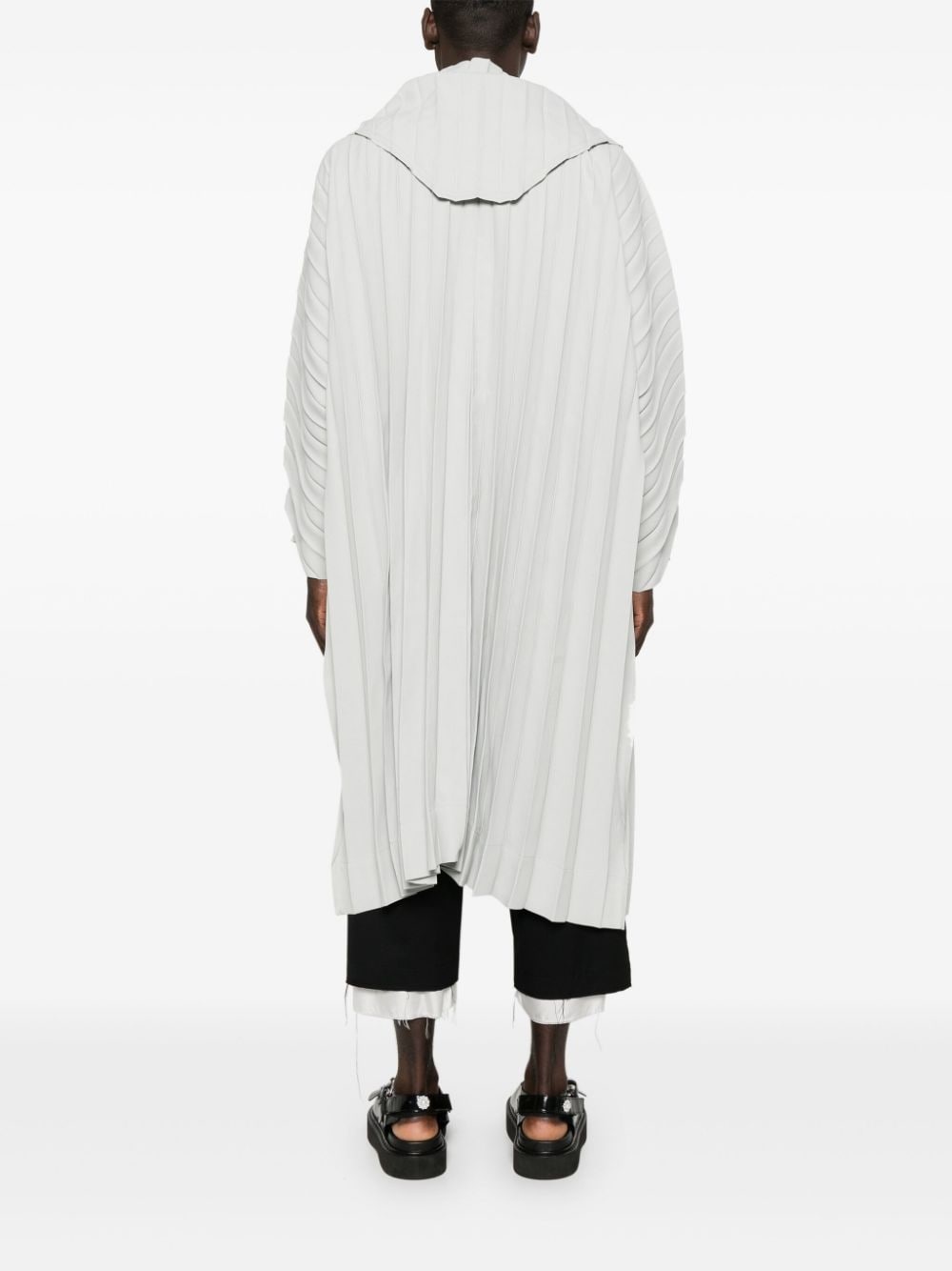 Edge pleated long coat - 4