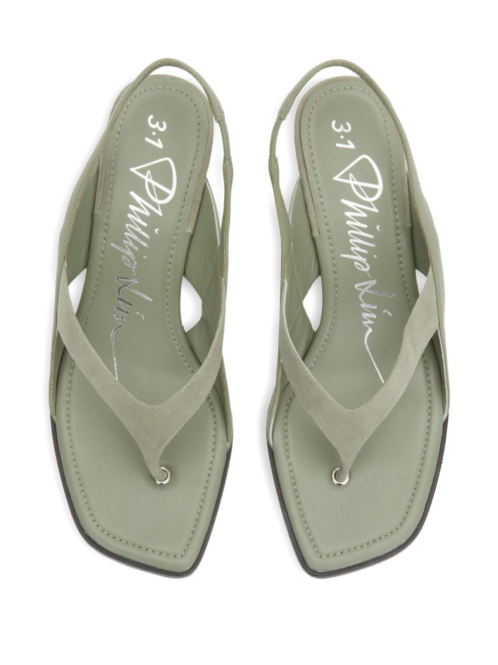 60mm slingback square-toe sandals - 4
