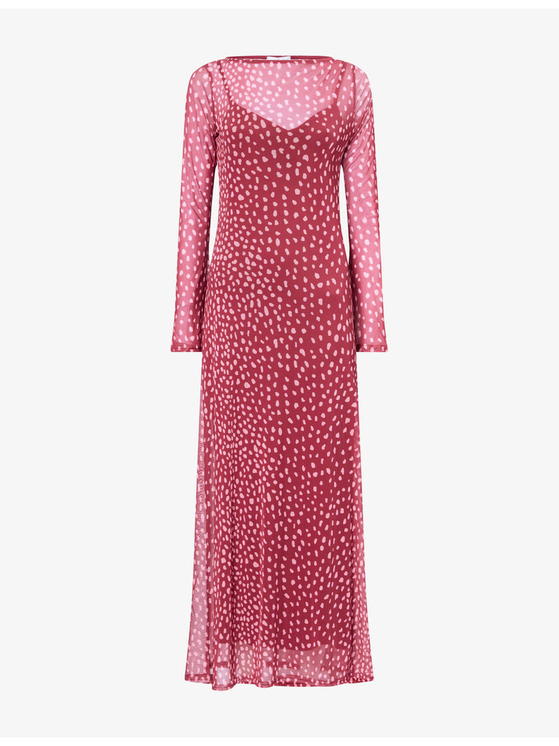 Aria Printed Sheer Midi Dress 1