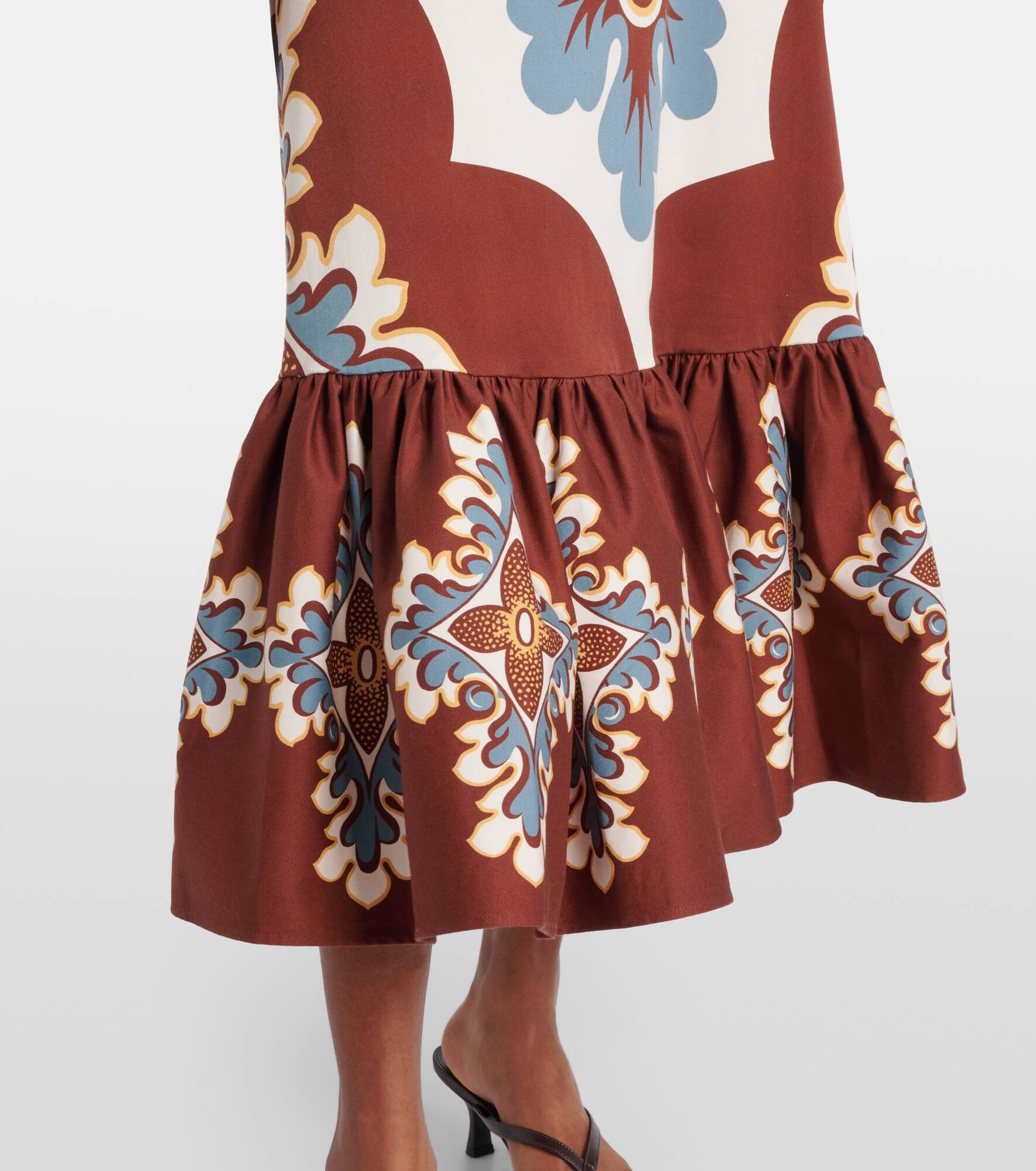 Gingerbread cotton-blend midi dress - 5