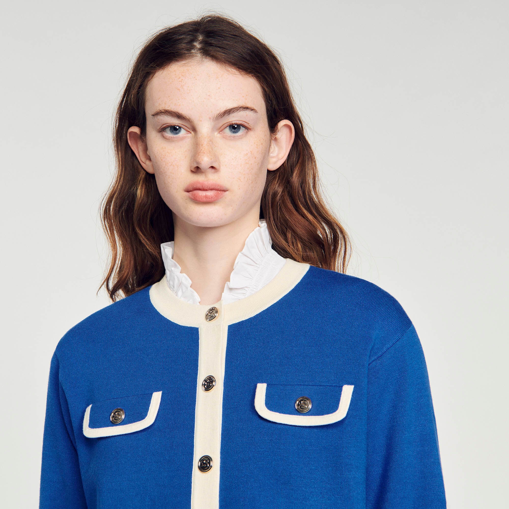 TWO-TONE CARDIGAN WITH BUTTONS - 4
