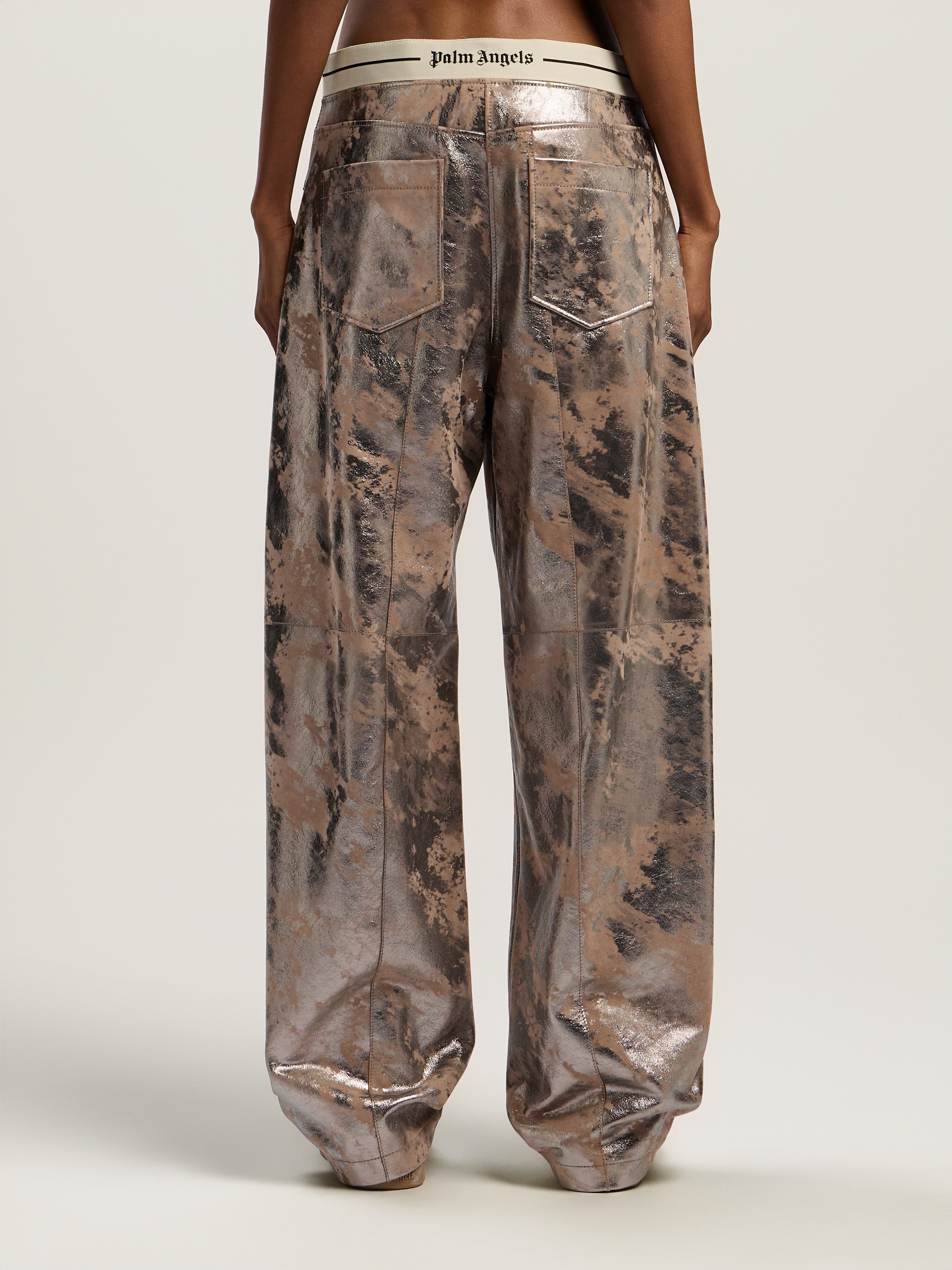 Laminated Leather Carrot Pant - 4