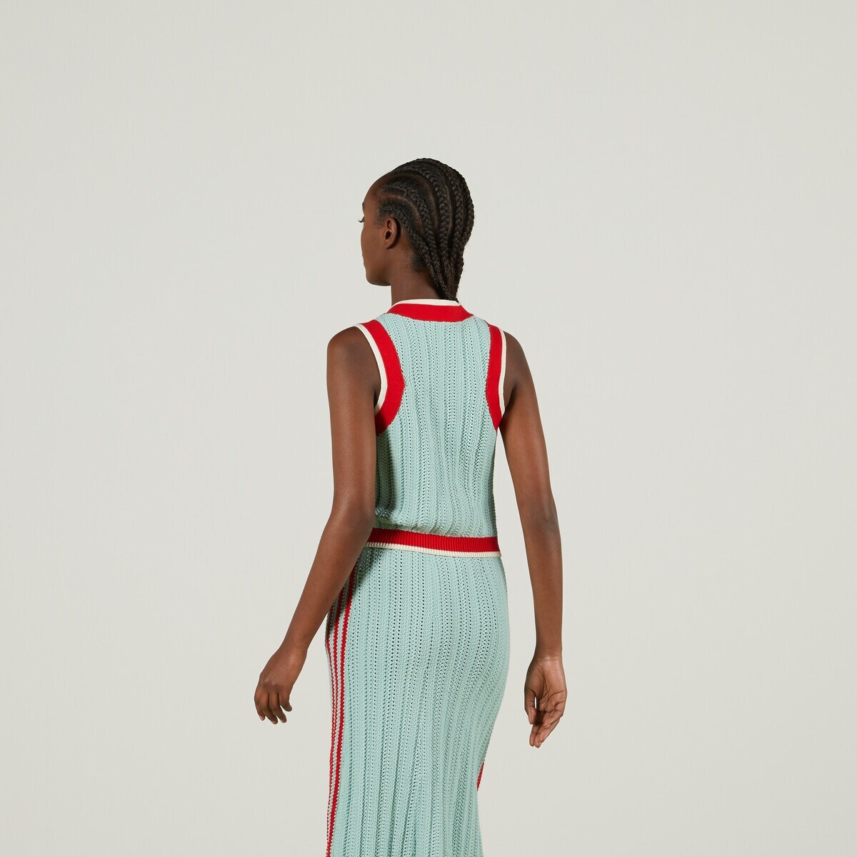 adidas x Gucci rib stitch sleeveless top - 7