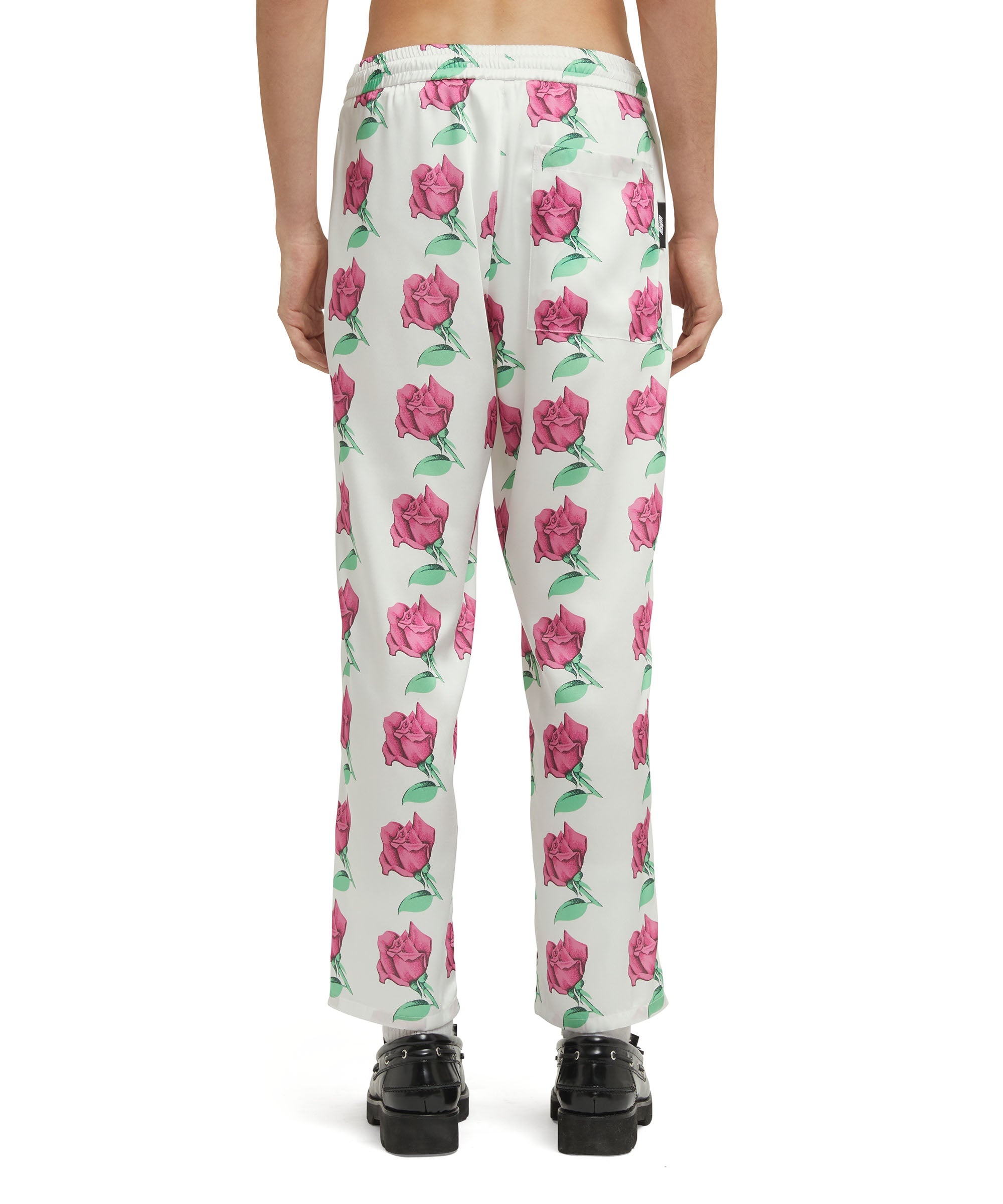 Trousers with "Emblem on Roses printed satin" print - 3