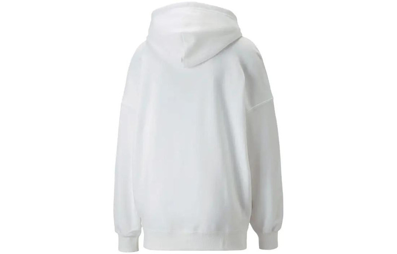 PUMA (WMNS) PUMA Downtown Oversized Graphic Hoodie 'White' 537633-02 outlook