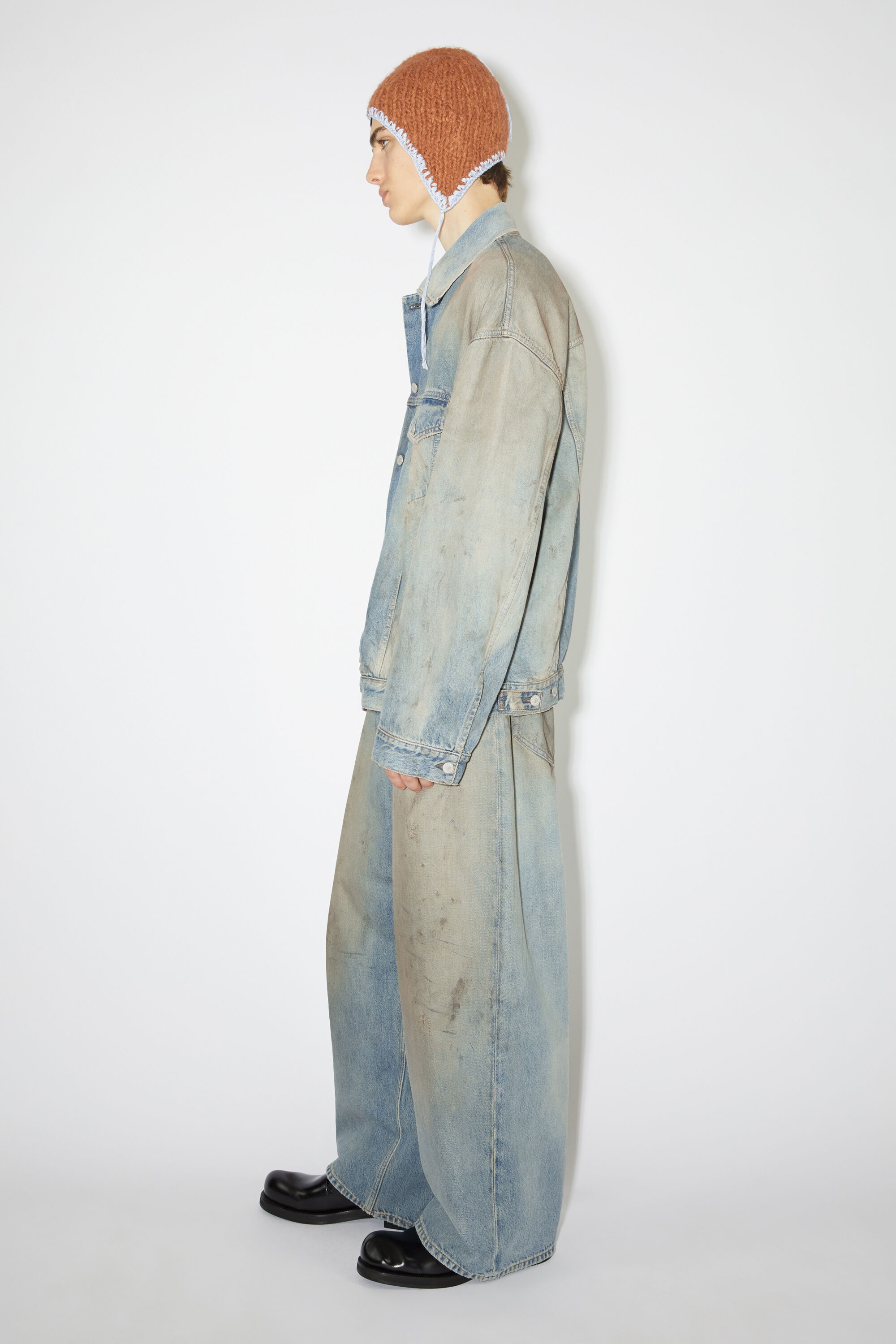 Oversized fit denim jacket - Light blue - 4