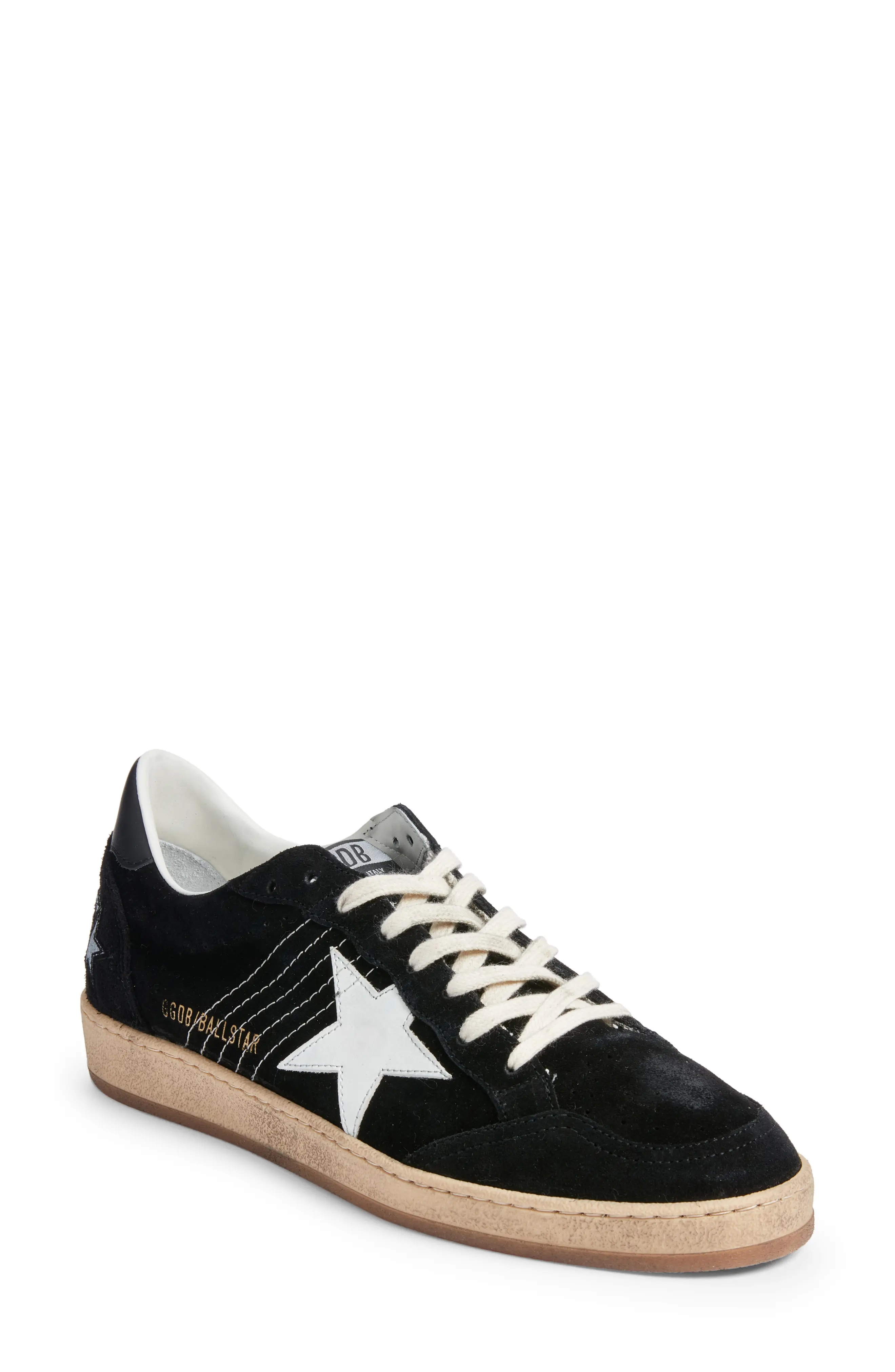 Ball Star Low Top Sneaker in Black/White - 1