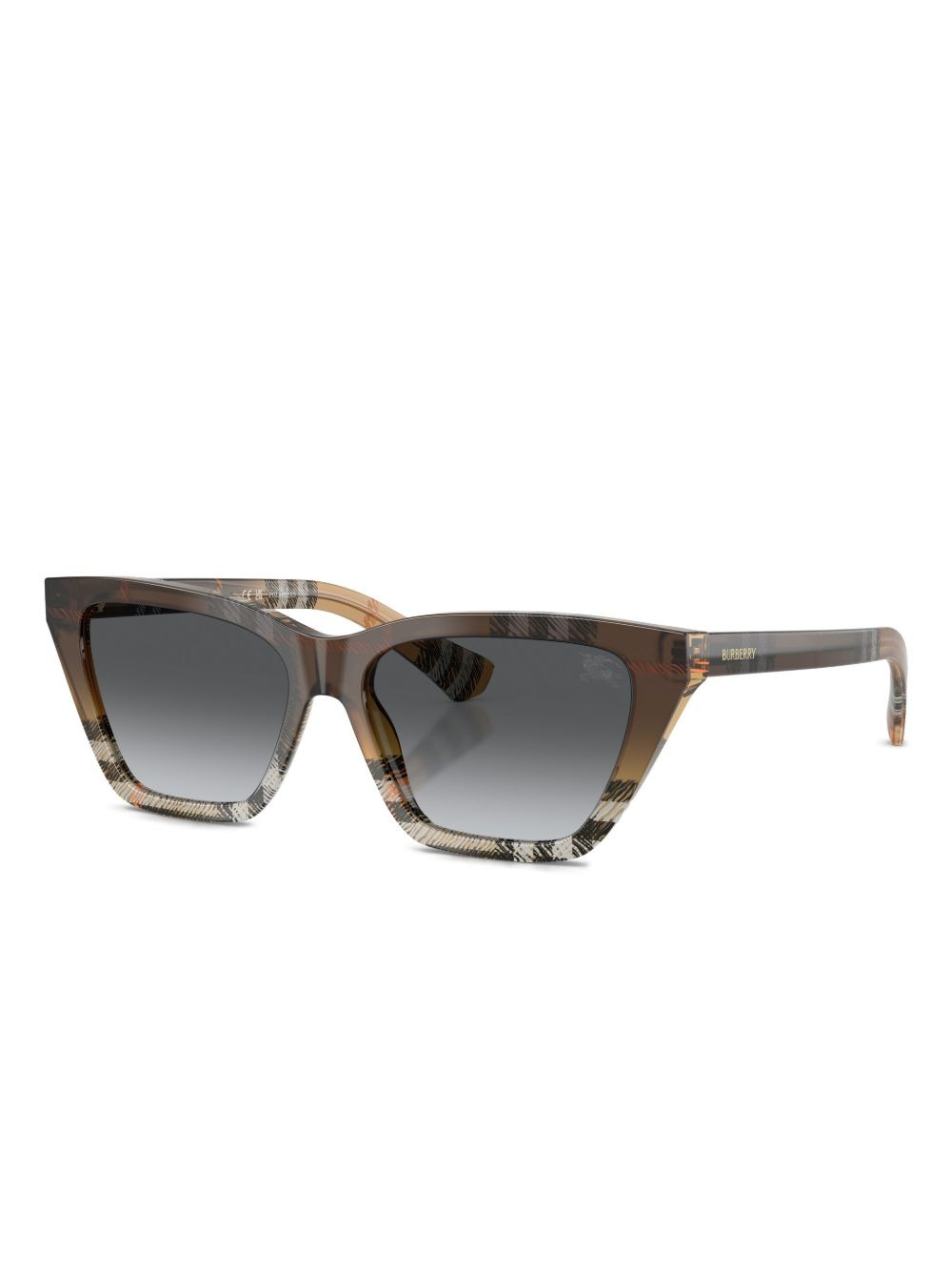 check-pattern cat-eye sunglasses - 2