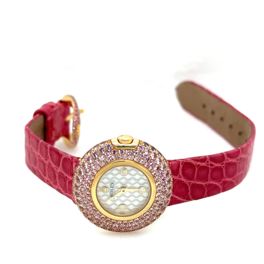 Pre-owned Rolex Cellini Quartz Diamond Ladies Watch 6201 - 5