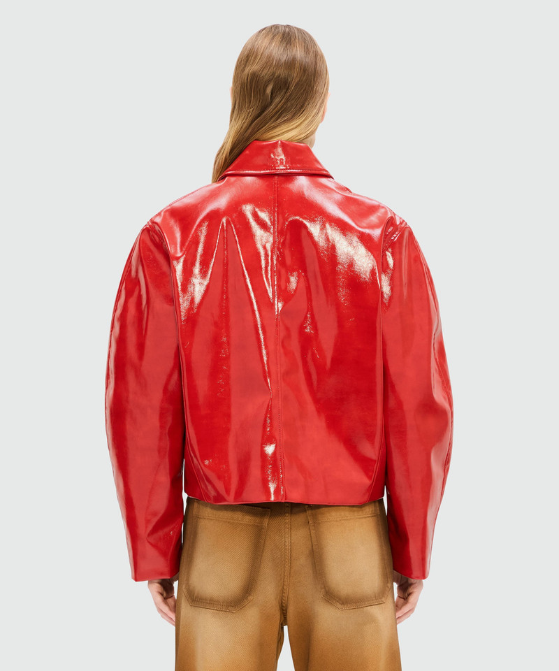 Red vinyl jacket 3