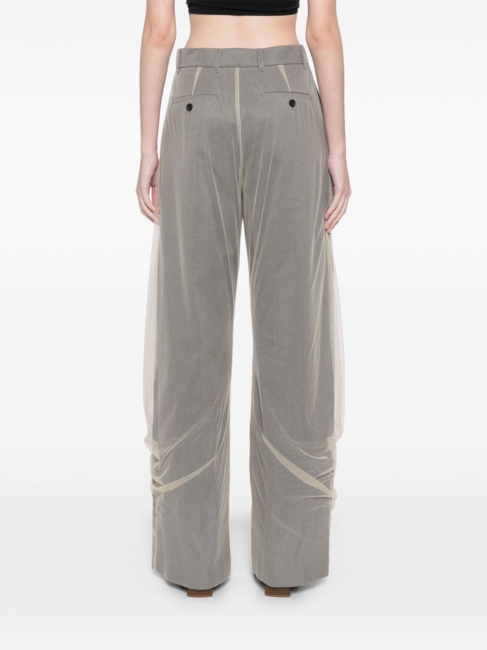 draped layered trousers - 4
