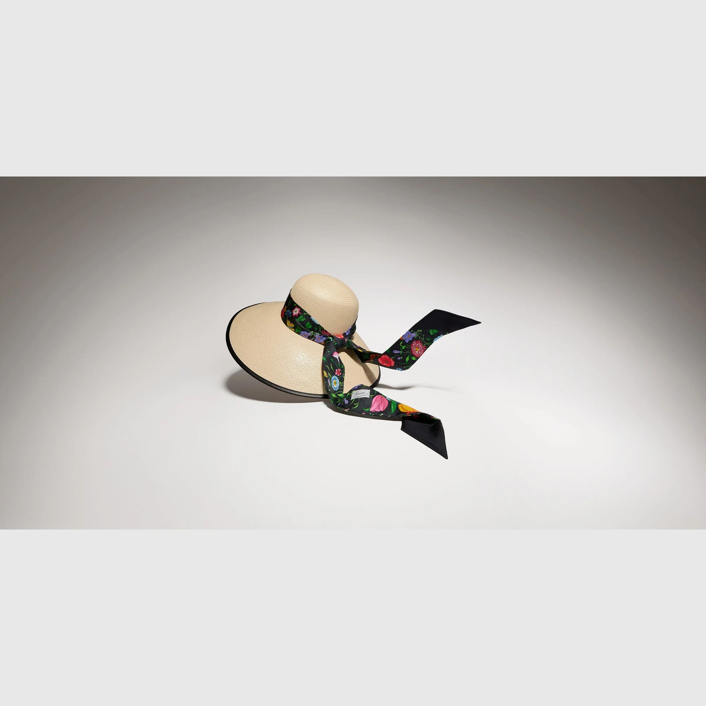 Panama twill hat with silk ribbon - 1