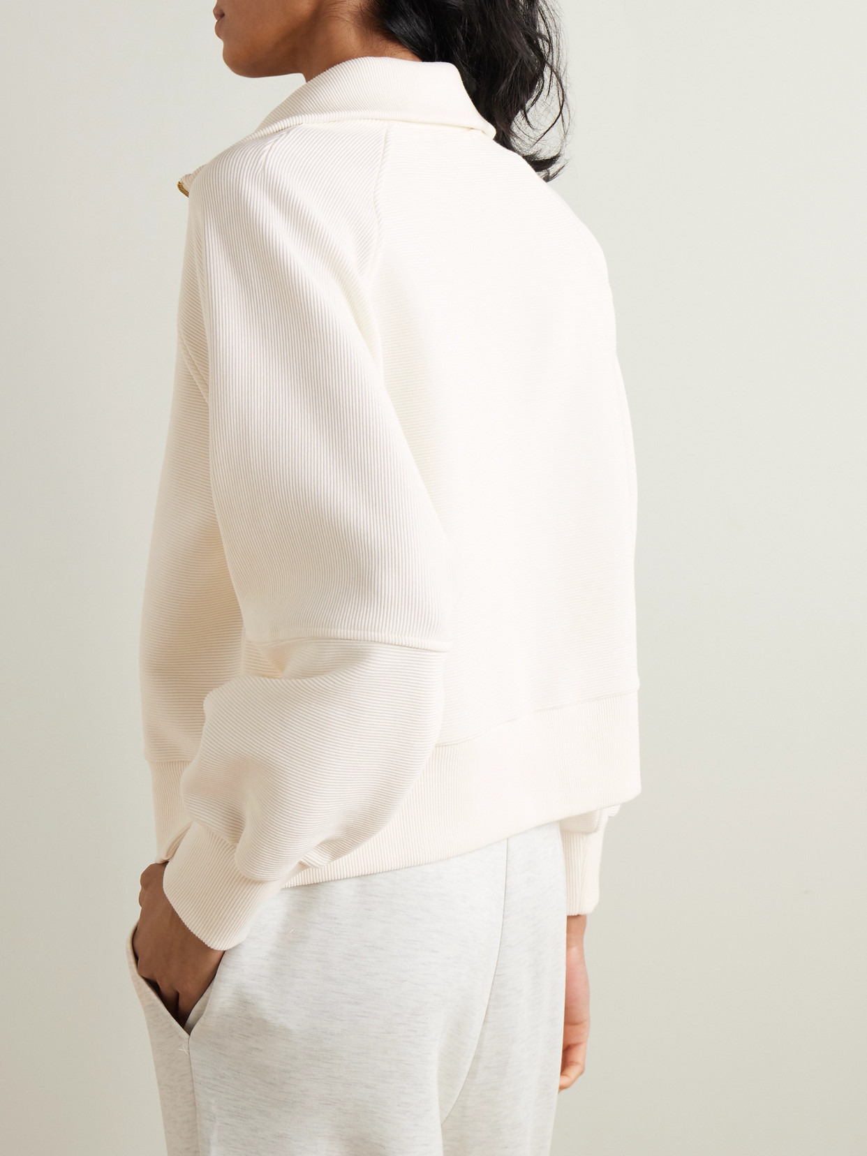 Milano Ribbed Cotton-blend Jersey Sweatshirt - 3