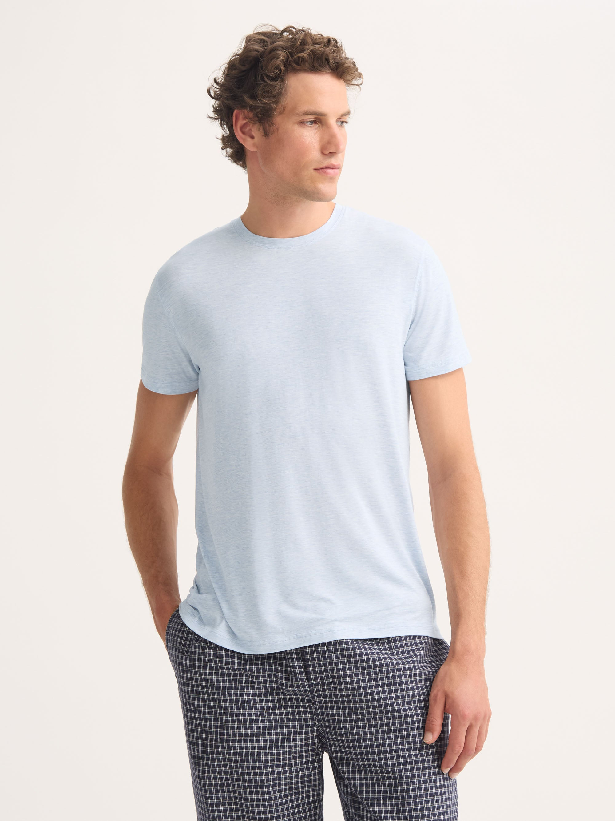 Men's T-Shirt Ethan Micro Modal Stretch Blue - 7